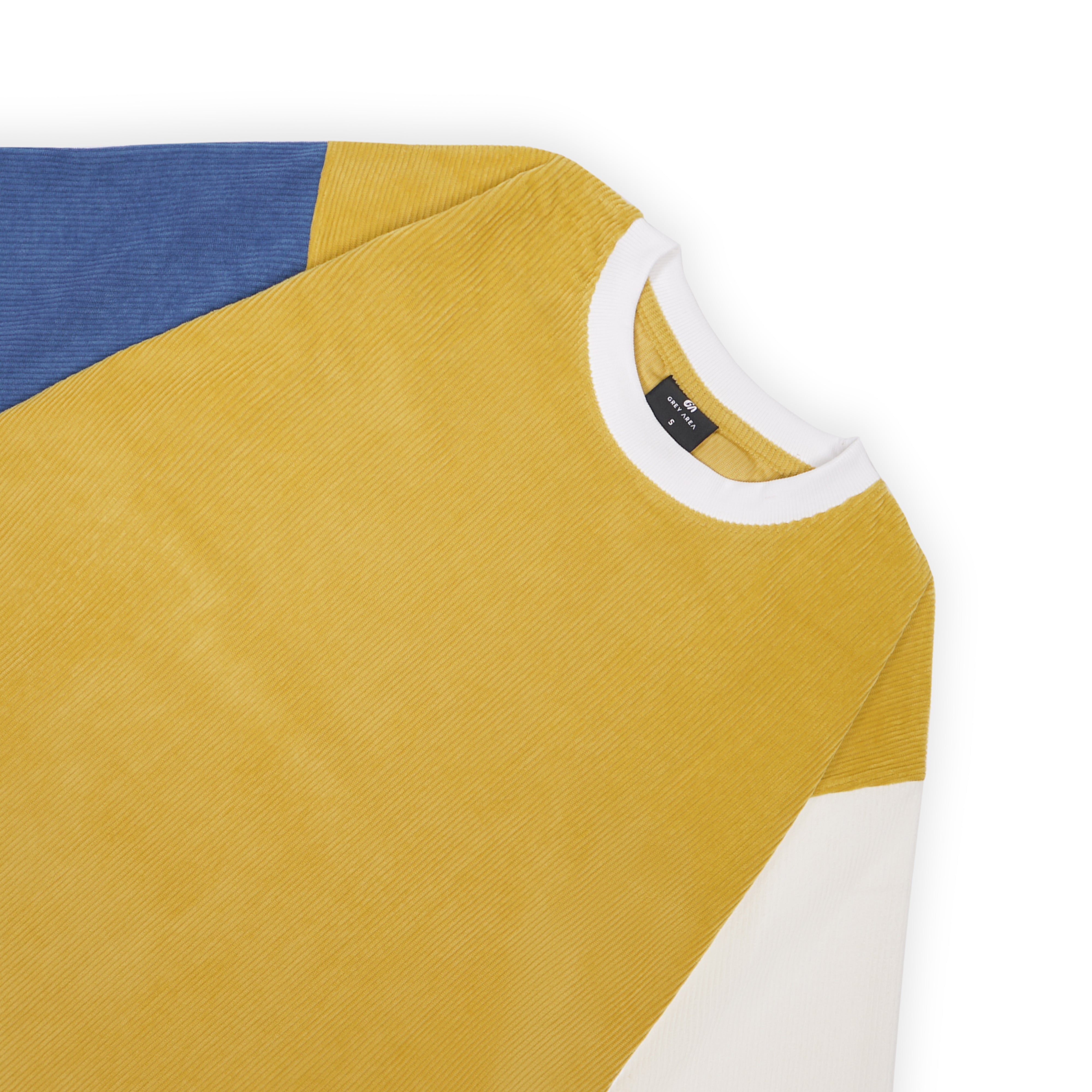YELLOW CORDUROY T-SHIRT