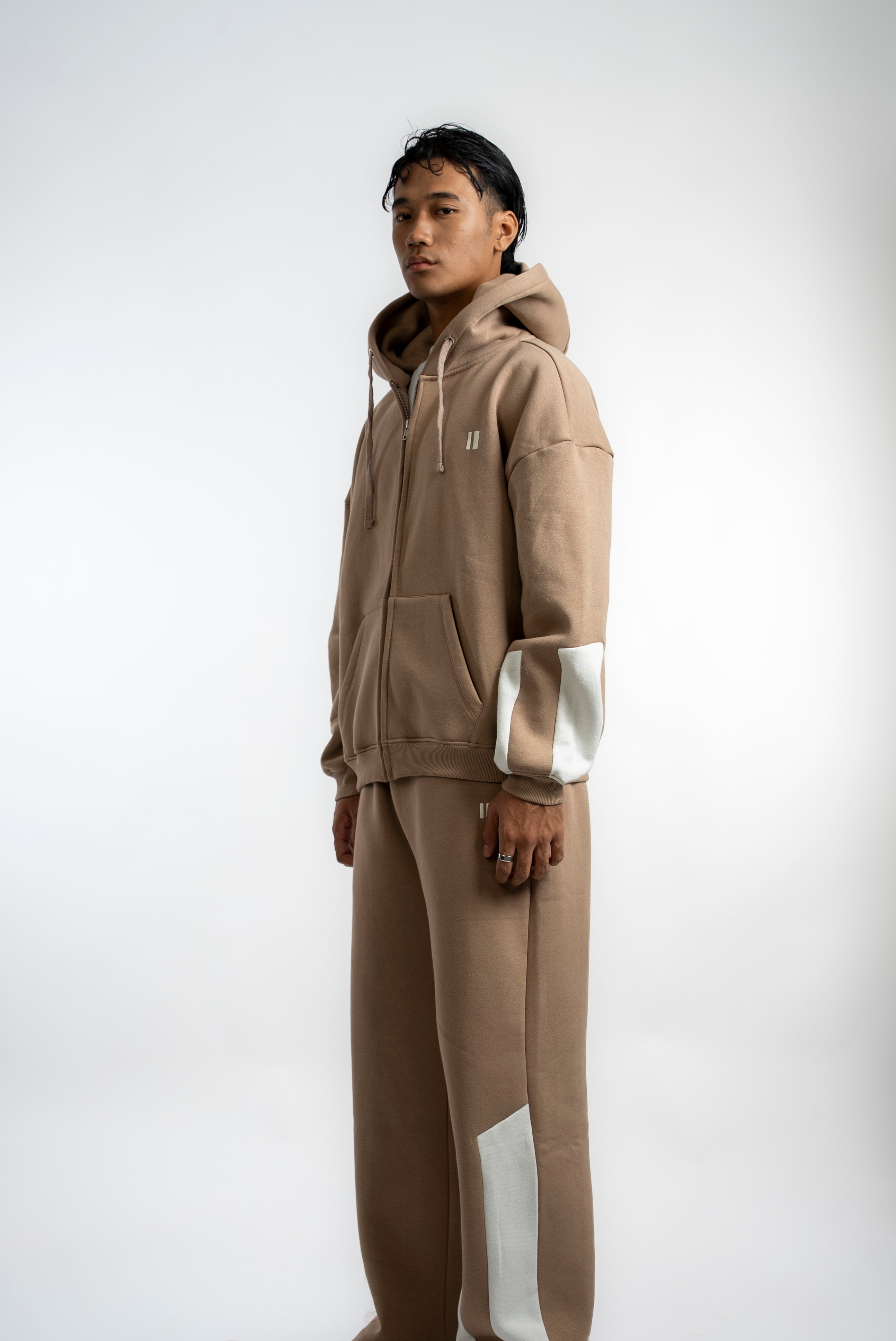 Dusty Coffee Everyday Zipper Hoodie + Sweatpants Set