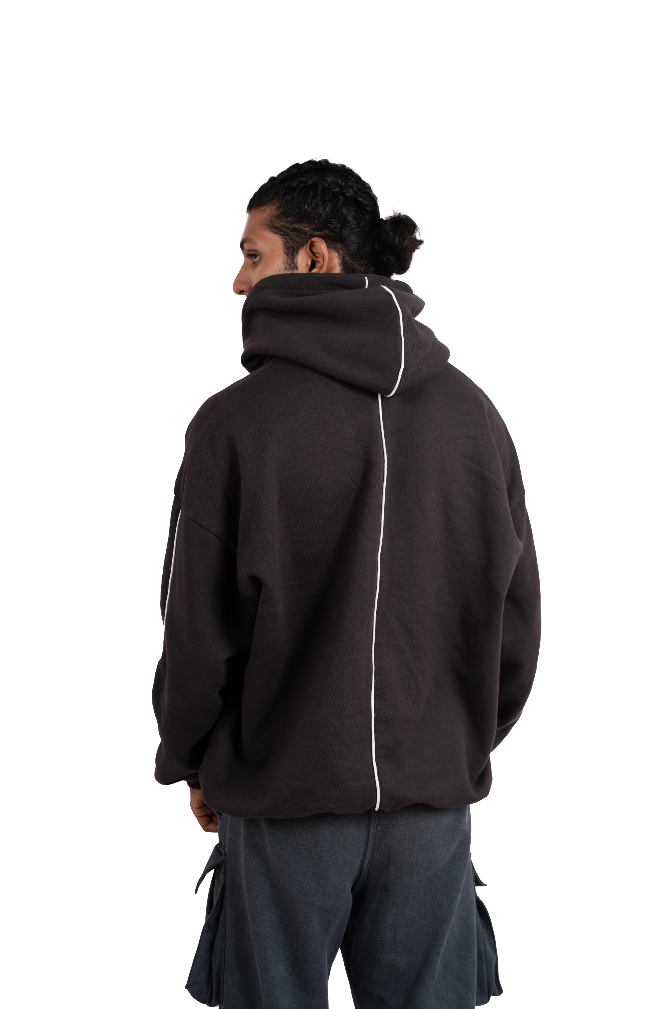 Blurred Odd Grey Oversized Hoodie