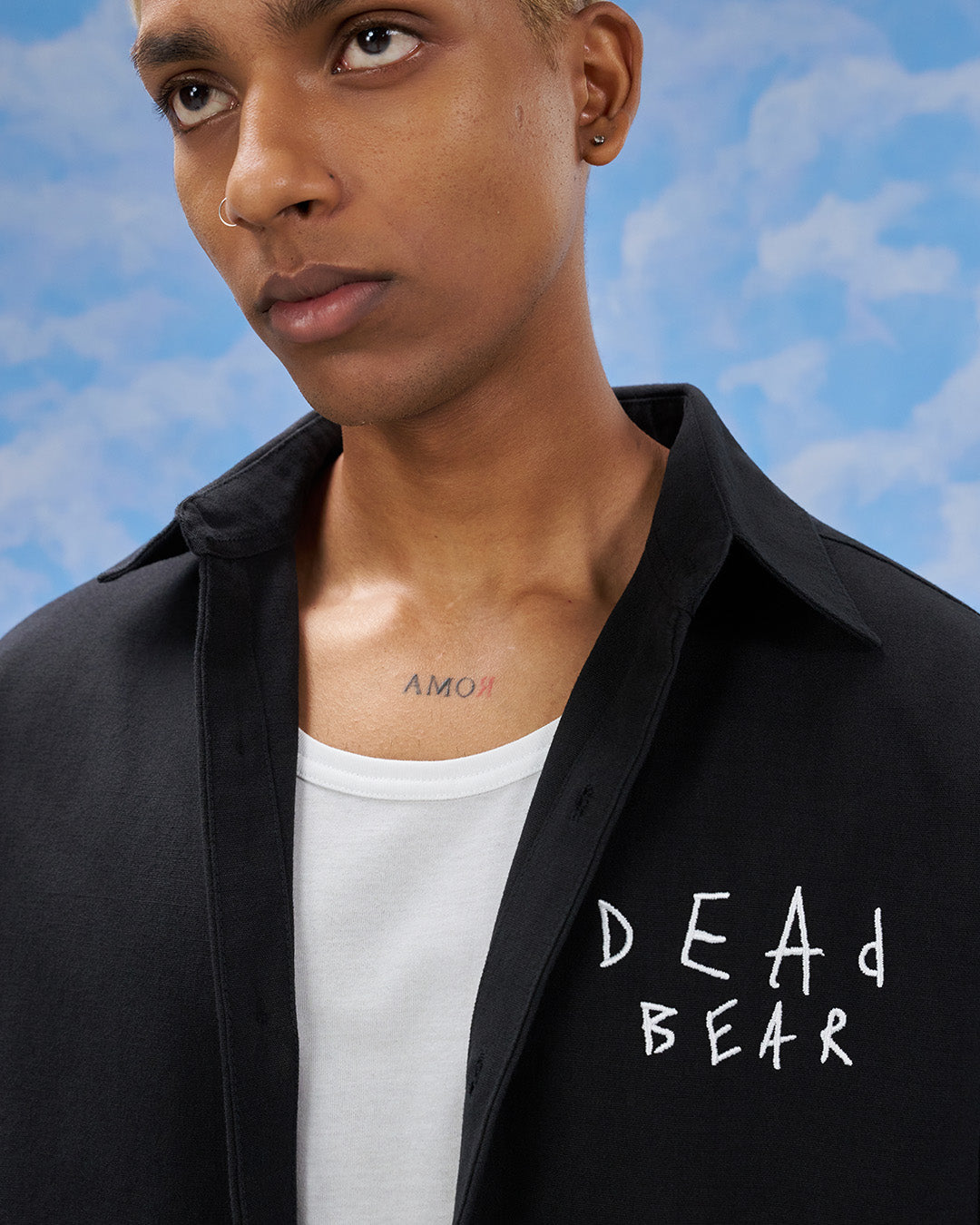 Scribbled Logo Shirt Black