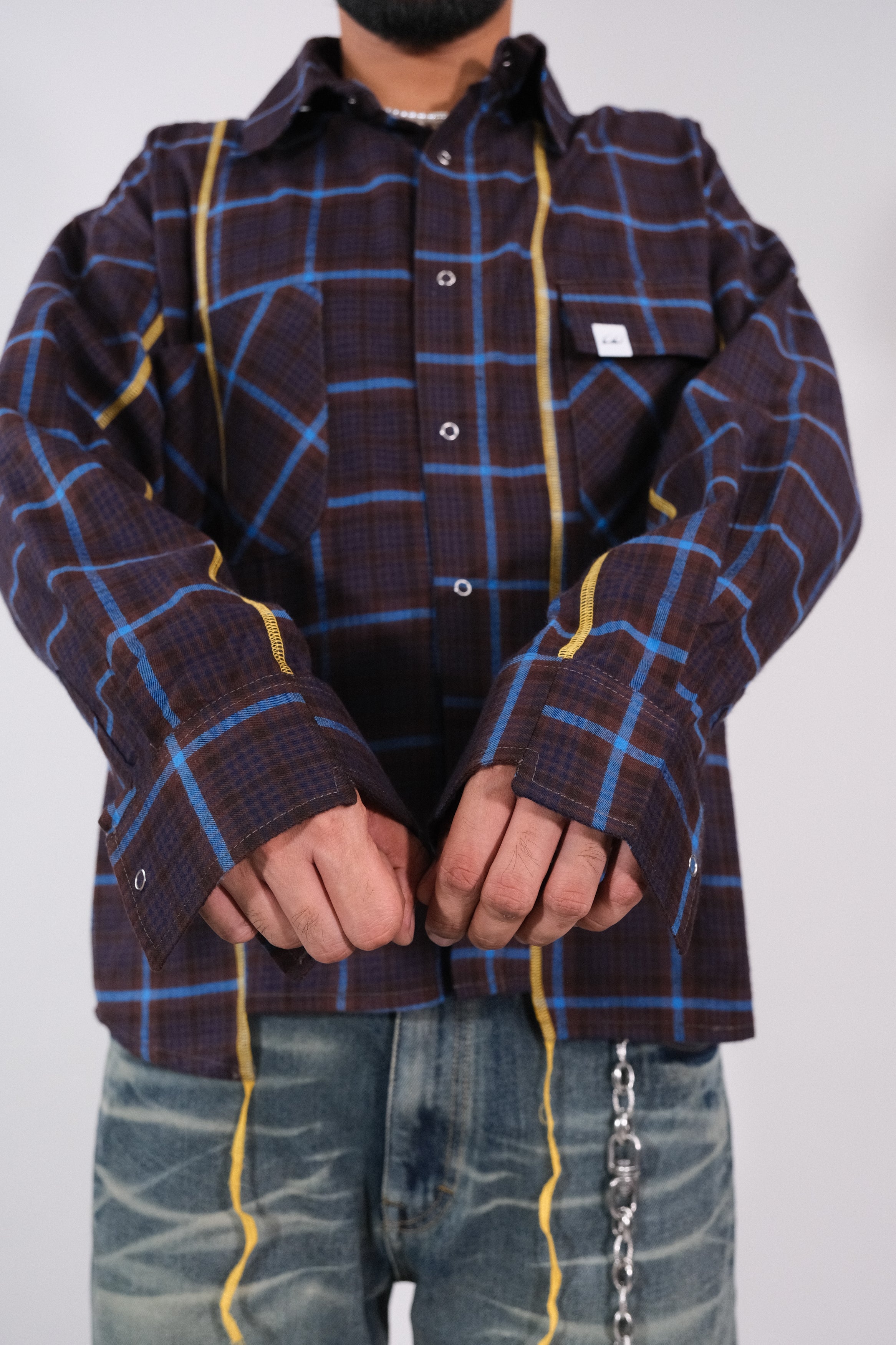 Matrix Shirt-Blue/Brown