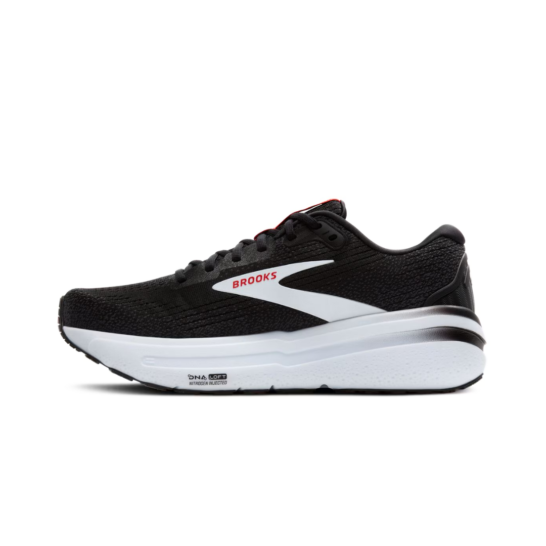 Brooks Ghost Max 2 Black White Fiery Red