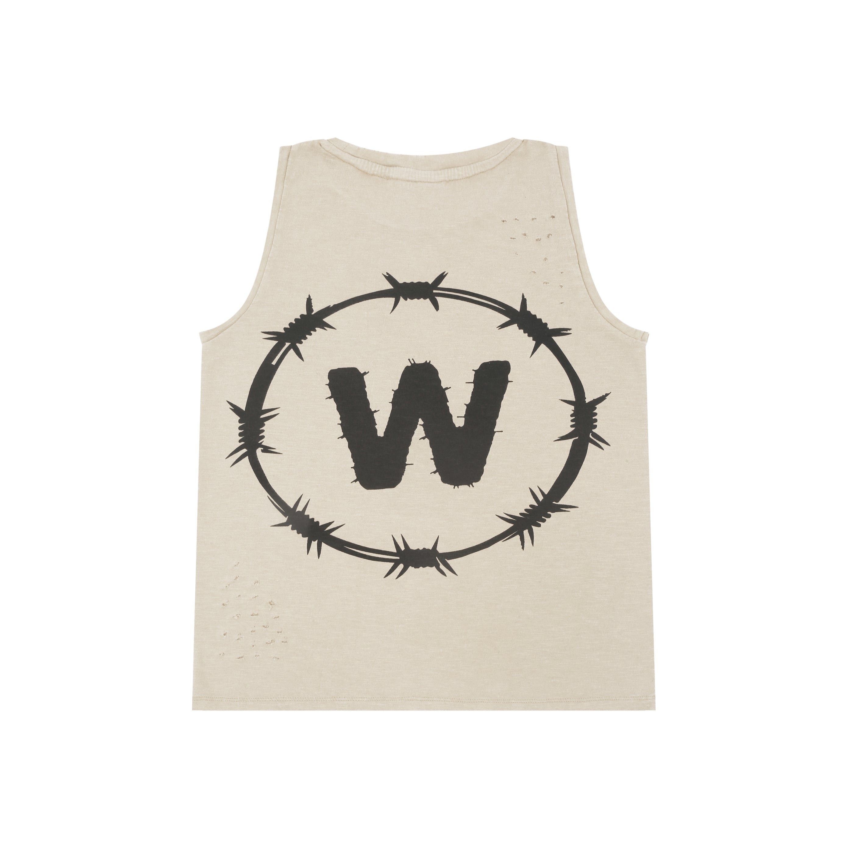 Ecru - Round Neck Tank Top "Gone With The Wind"