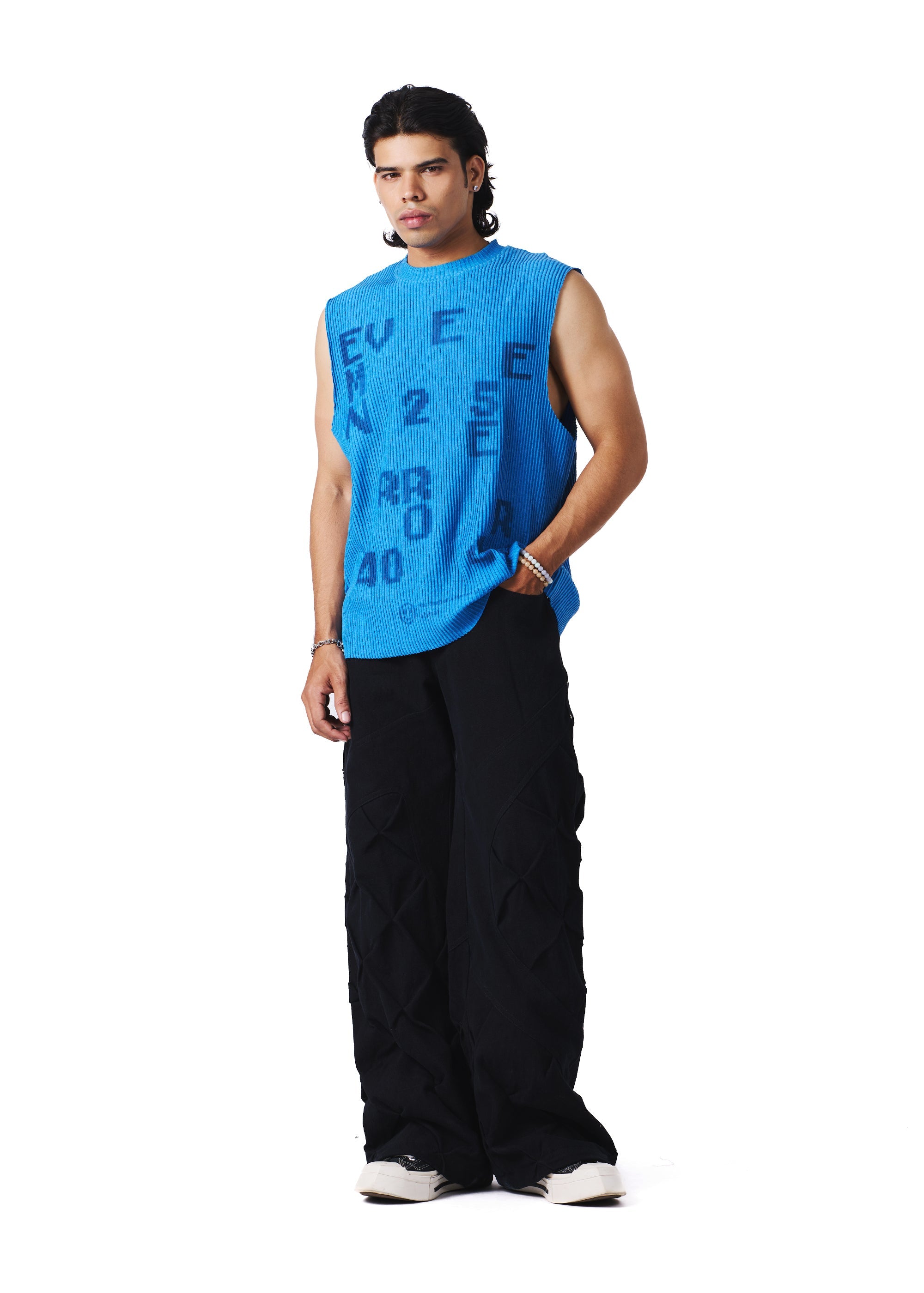 error ribbed tank - Cobalt blue