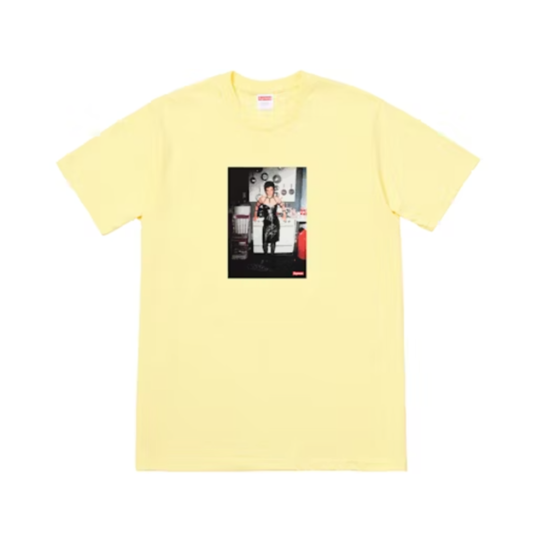 Supreme Nan Goldin Nan as a dominatrix Tee Pale Yellow