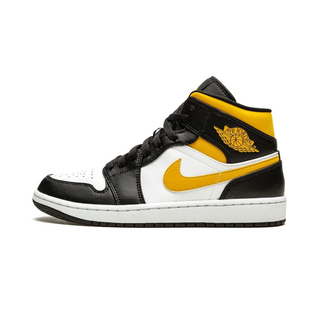 Jordan 1 Mid White Pollen Black