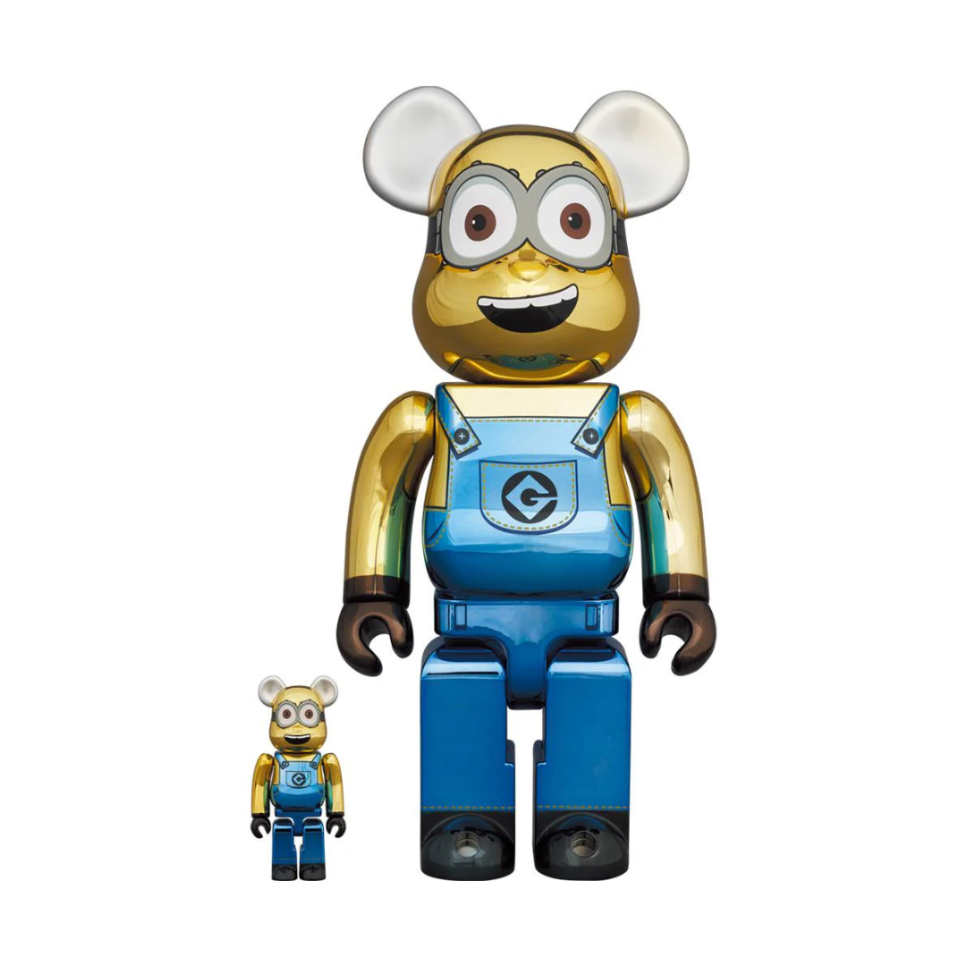 Bearbrick DAVE 100% & 400% Set CHROME Ver.