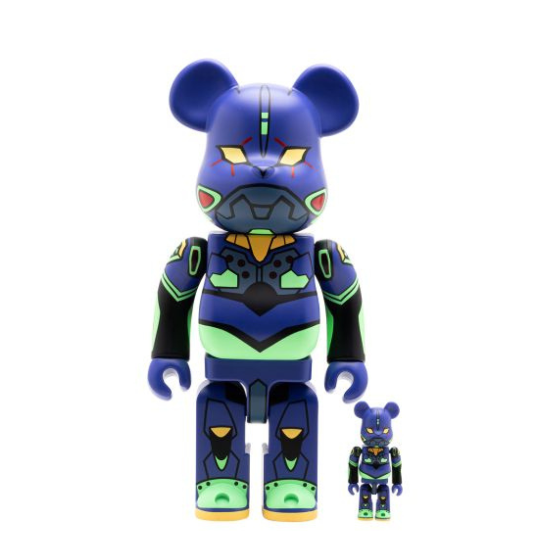 Bearbrick Evangelion Unit 1 (New Paint Version) 100% & 400% Set