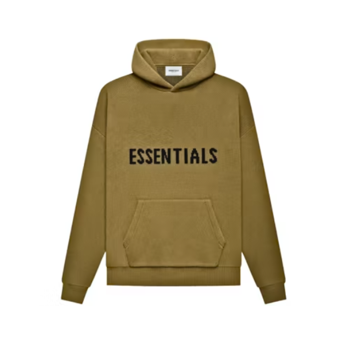 Fear of God Essentials Knit Pullover Hoodie Amber