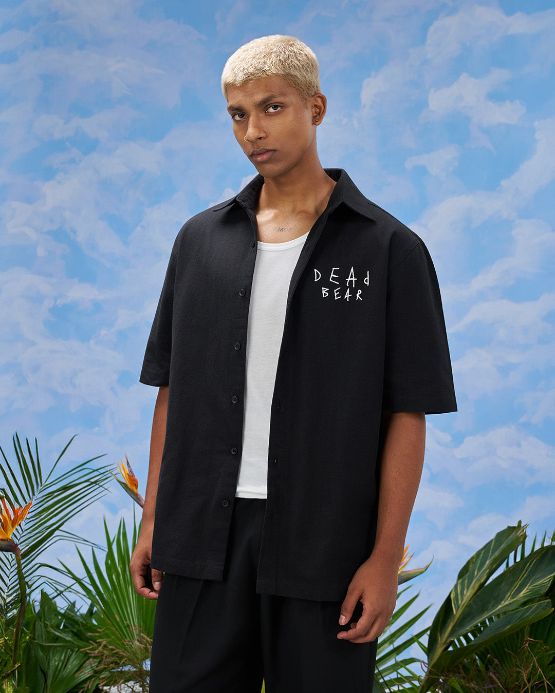 Scribbled Logo Shirt Black