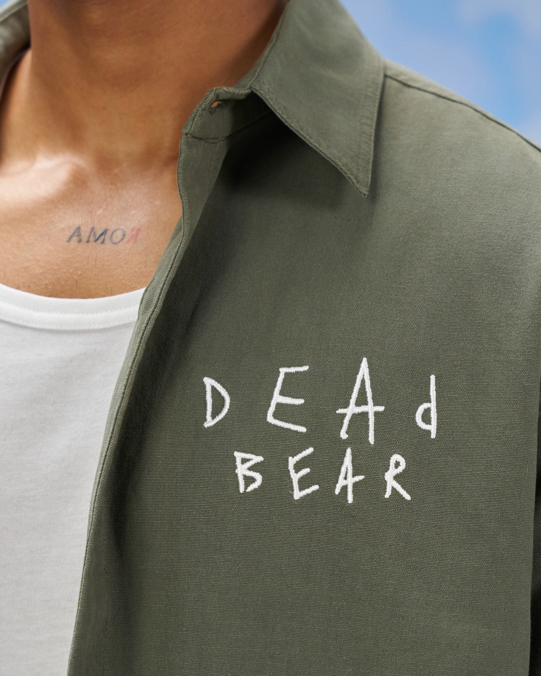 Scribbled Logo Shirt Moss