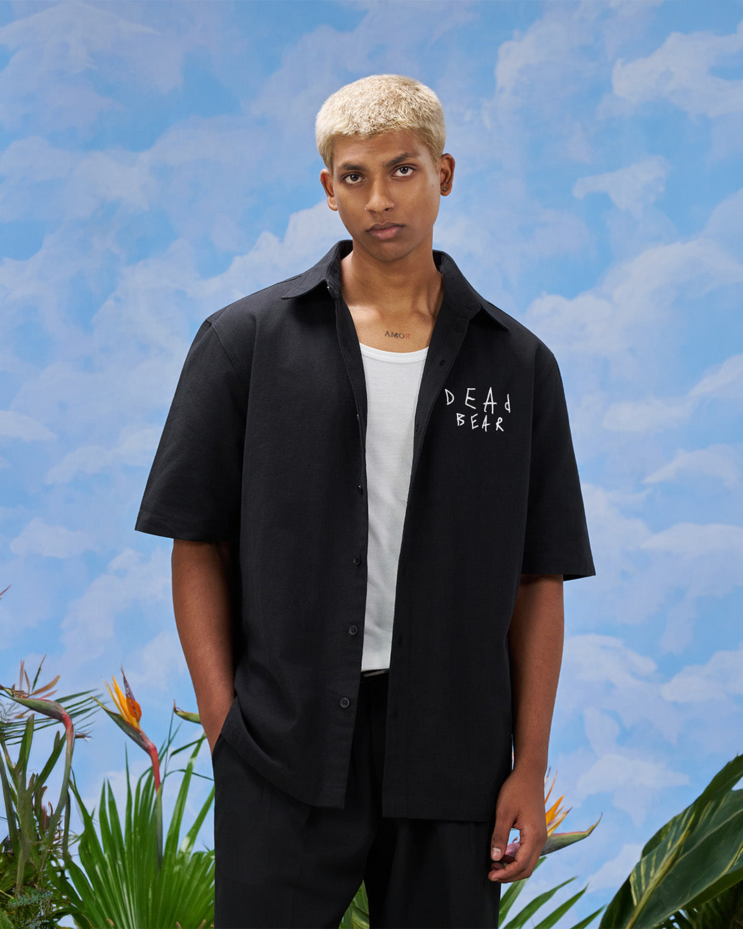 Scribbled Logo Shirt Black