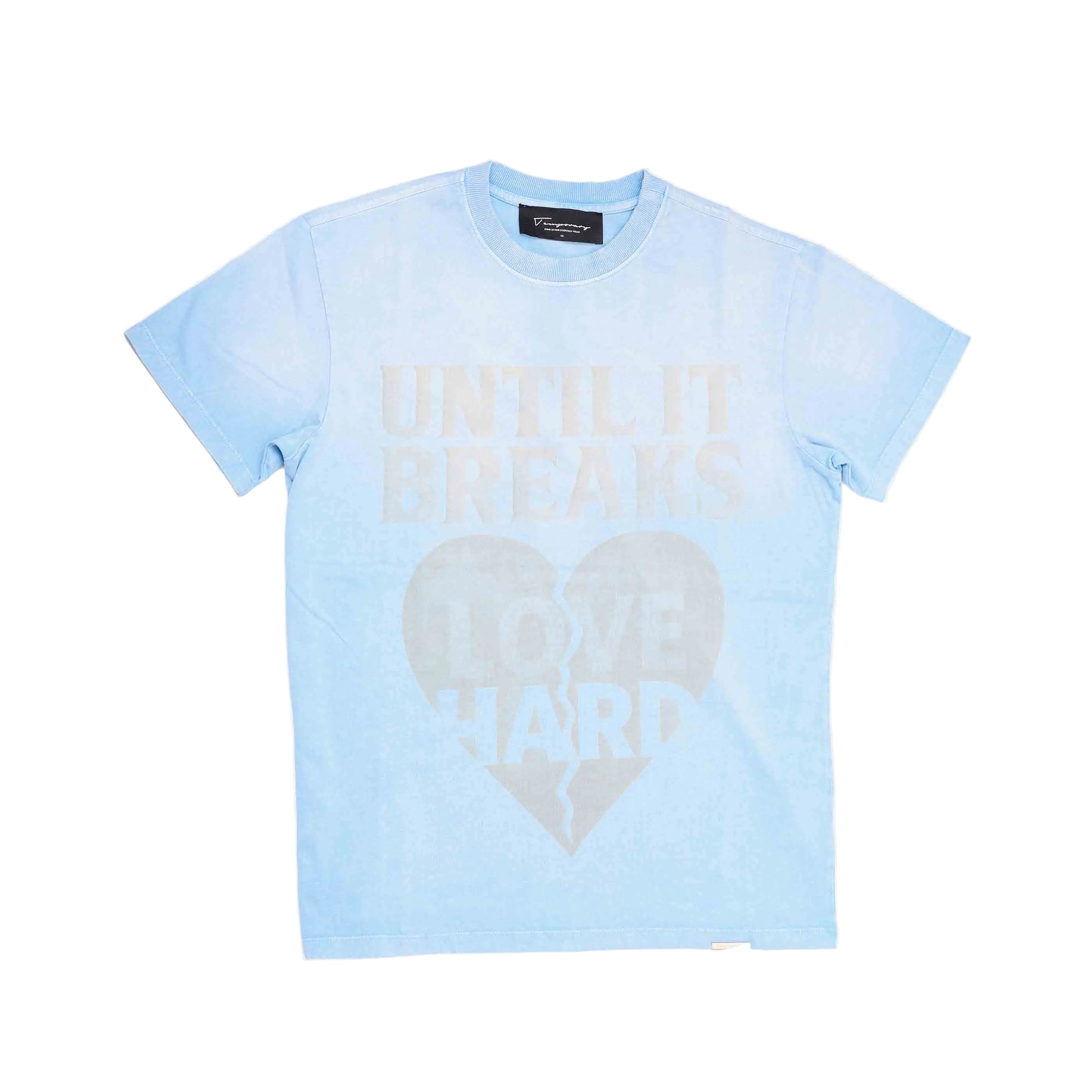 Love Hard Vintage Tee- Dust Blue
