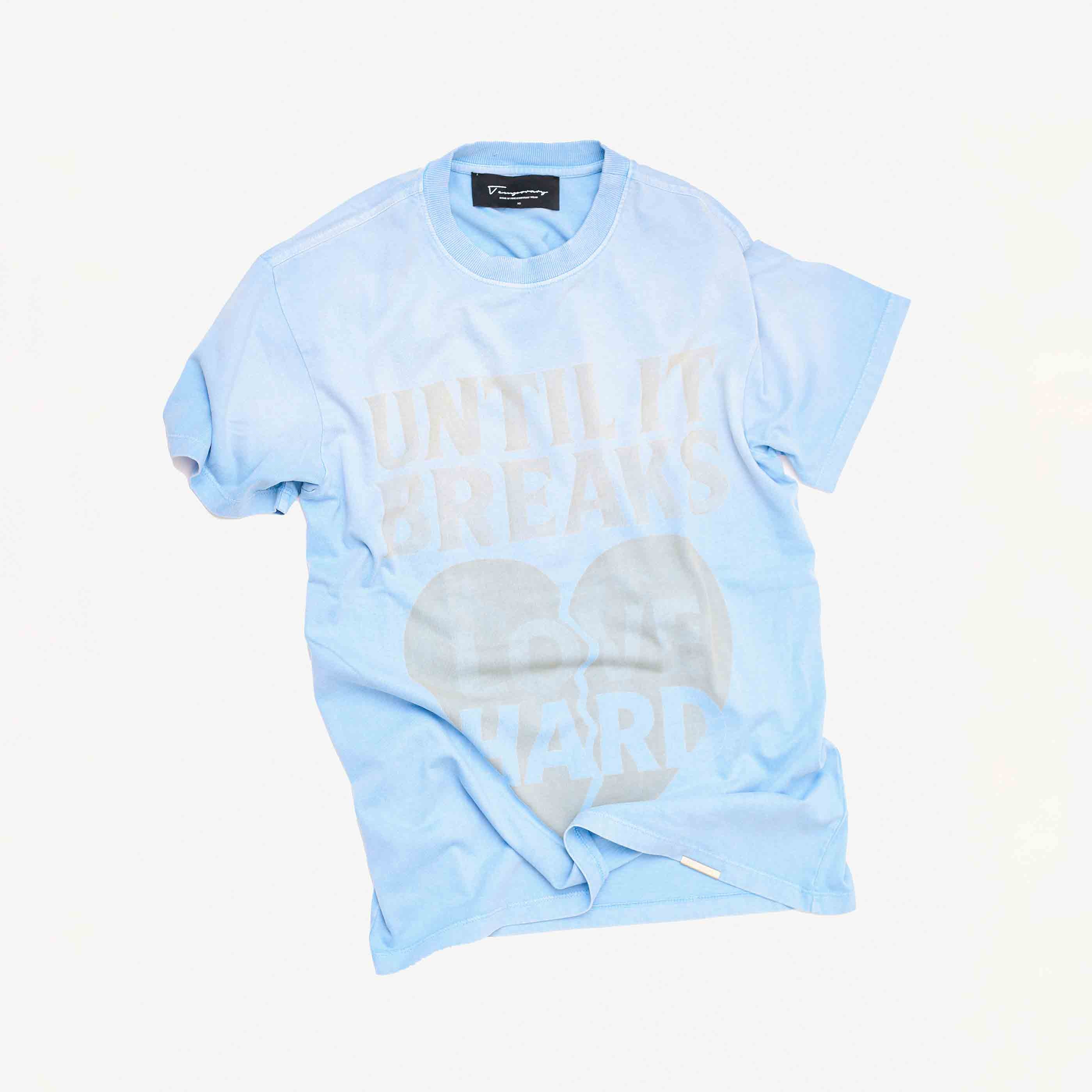 Love Hard Vintage Tee- Dust Blue