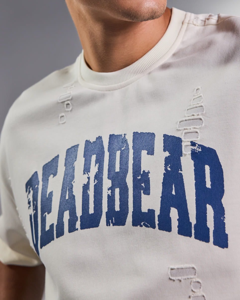 Distressed Cream White Tee 2.0