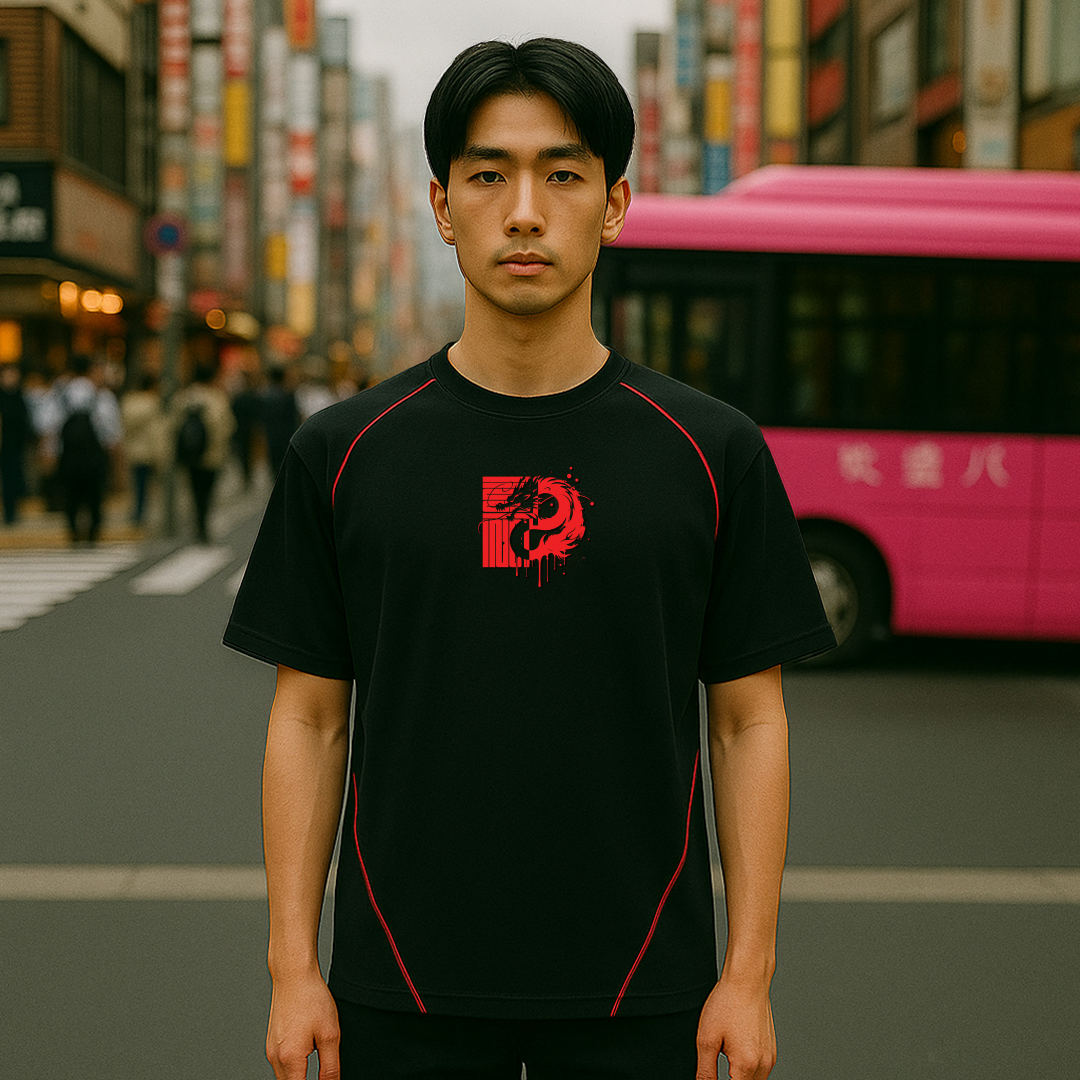 The First Dragon - Oversized T-Shirt (BlacK)