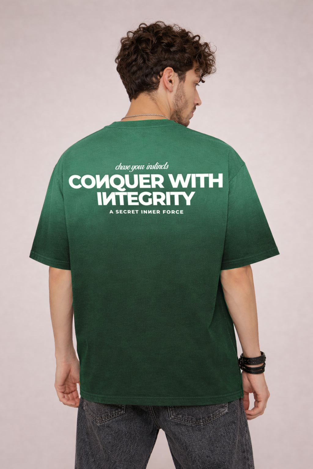 Inner Forces Oversized Tshirt -(Forest Green)