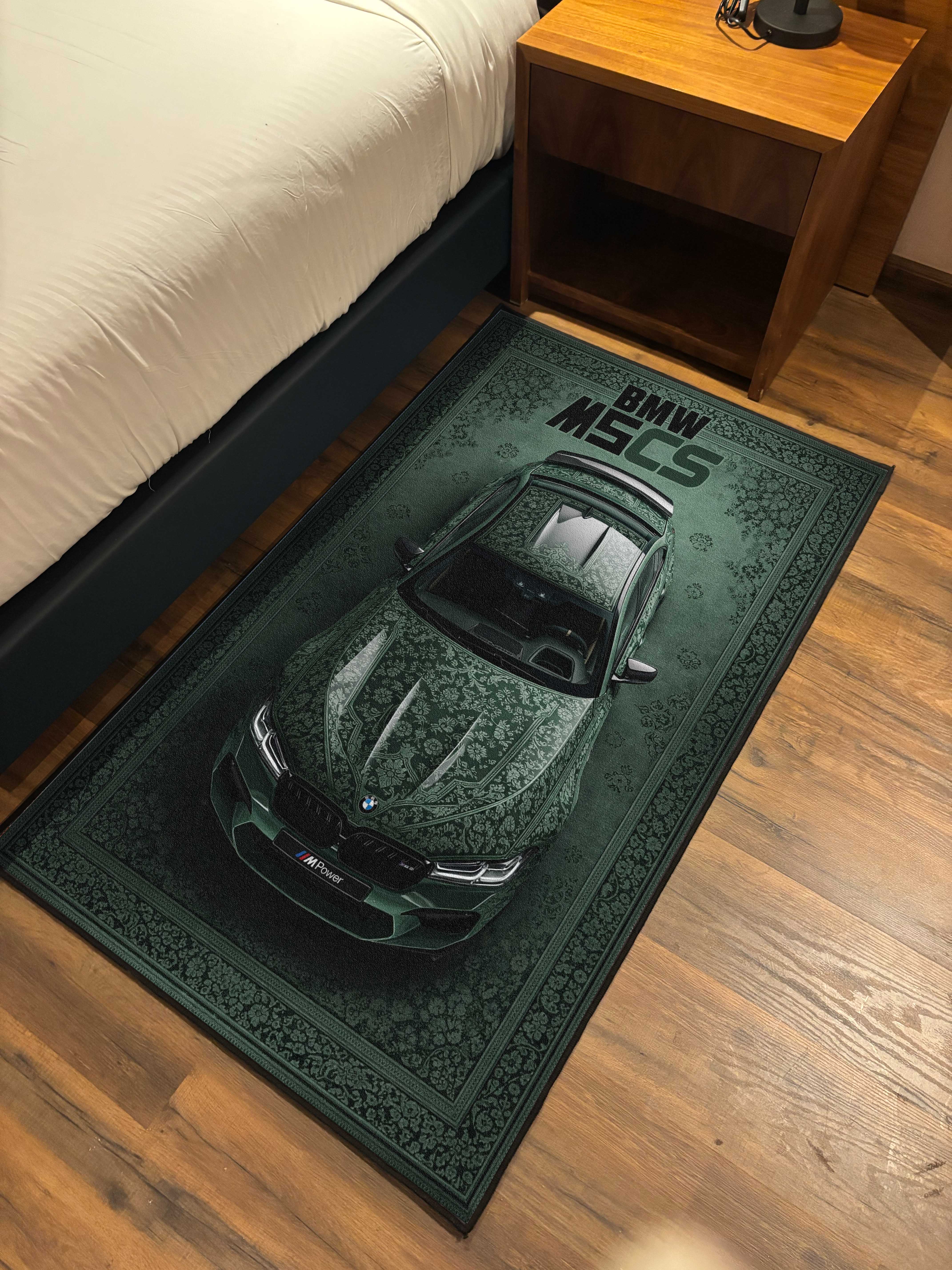 M Speed green traditional design Washable Custom Rug