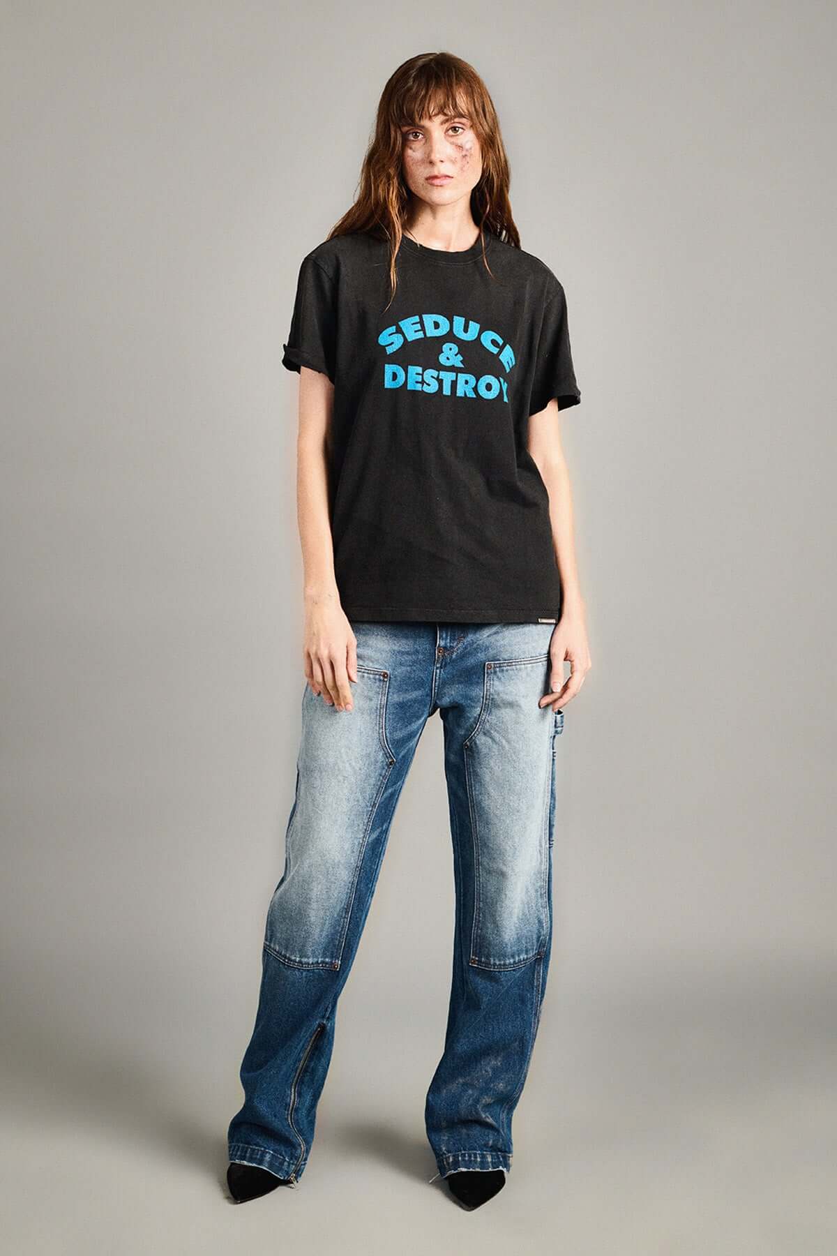 🖤 Track 01: Seduce & Destroy Vintage Tee: Unisex