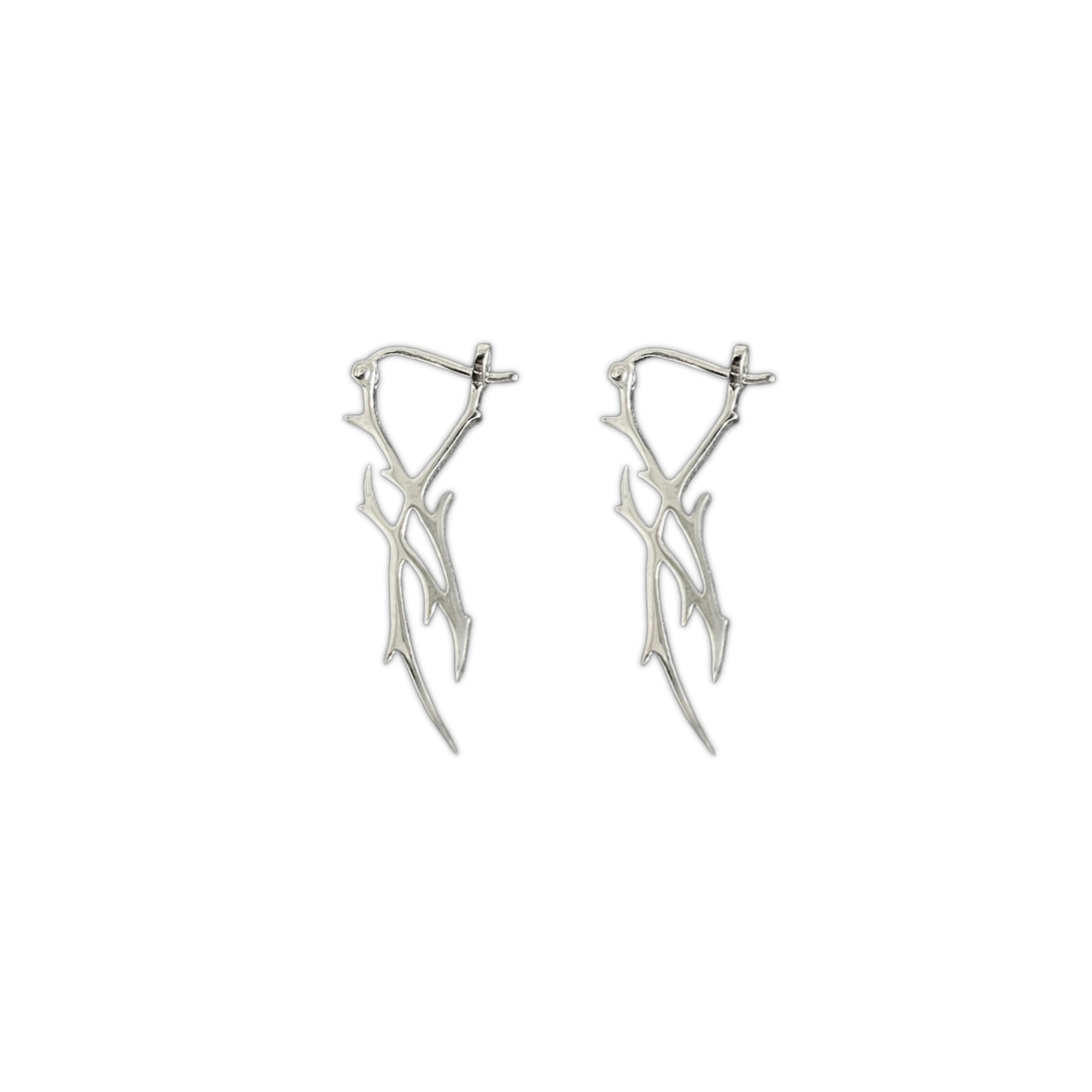 CHROME THORN EARRINGS