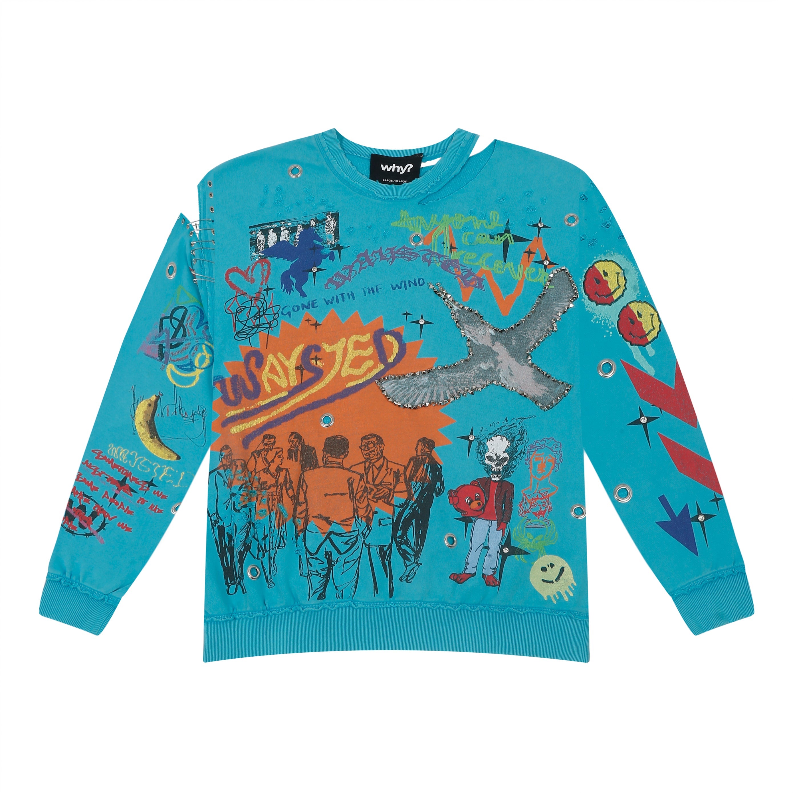 Embellished Sweatshirt - Mineral "Gone With The Wind"