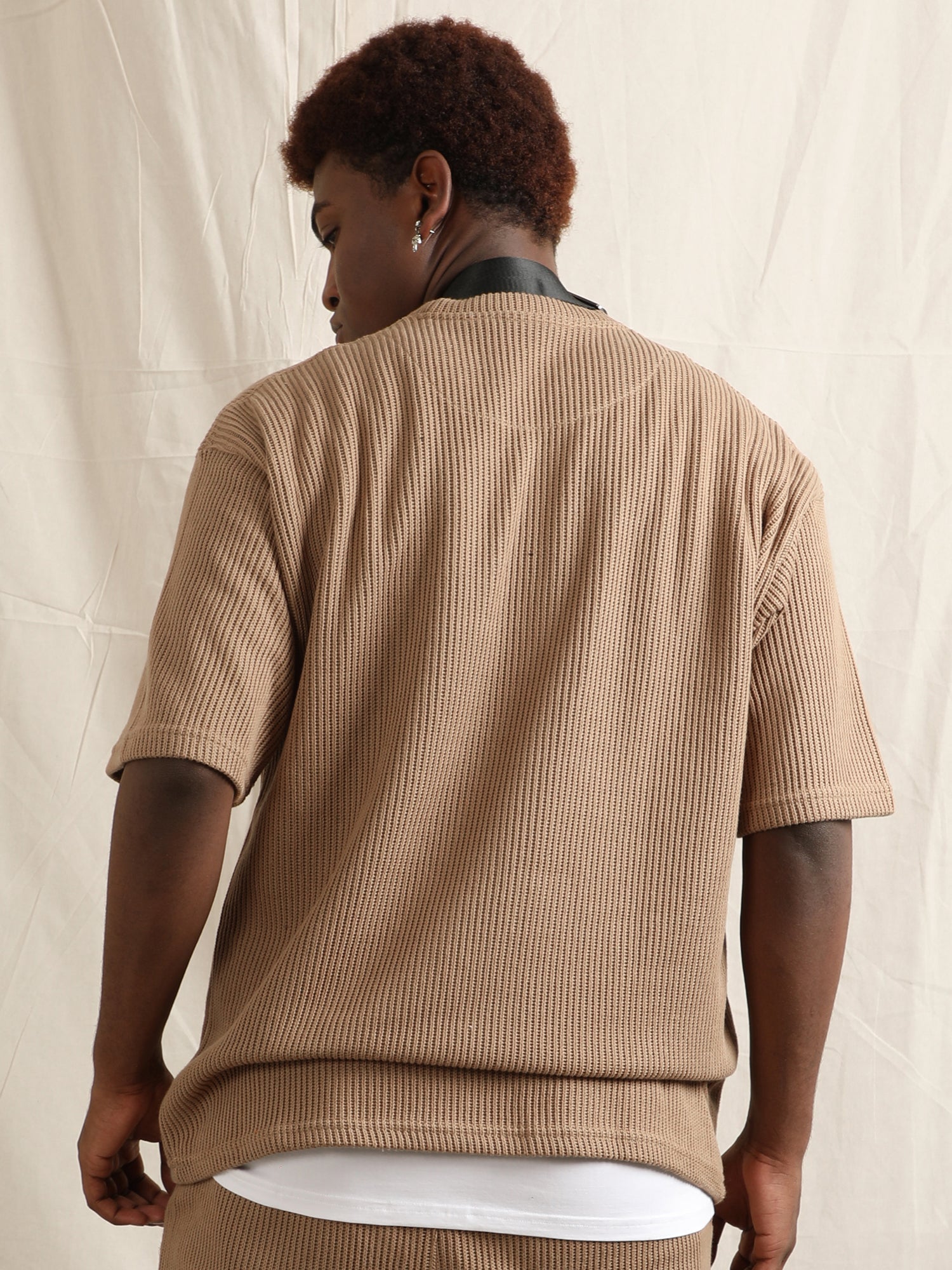 CO-ORD IN SWEATER KNIT FABRIC (BROWN)