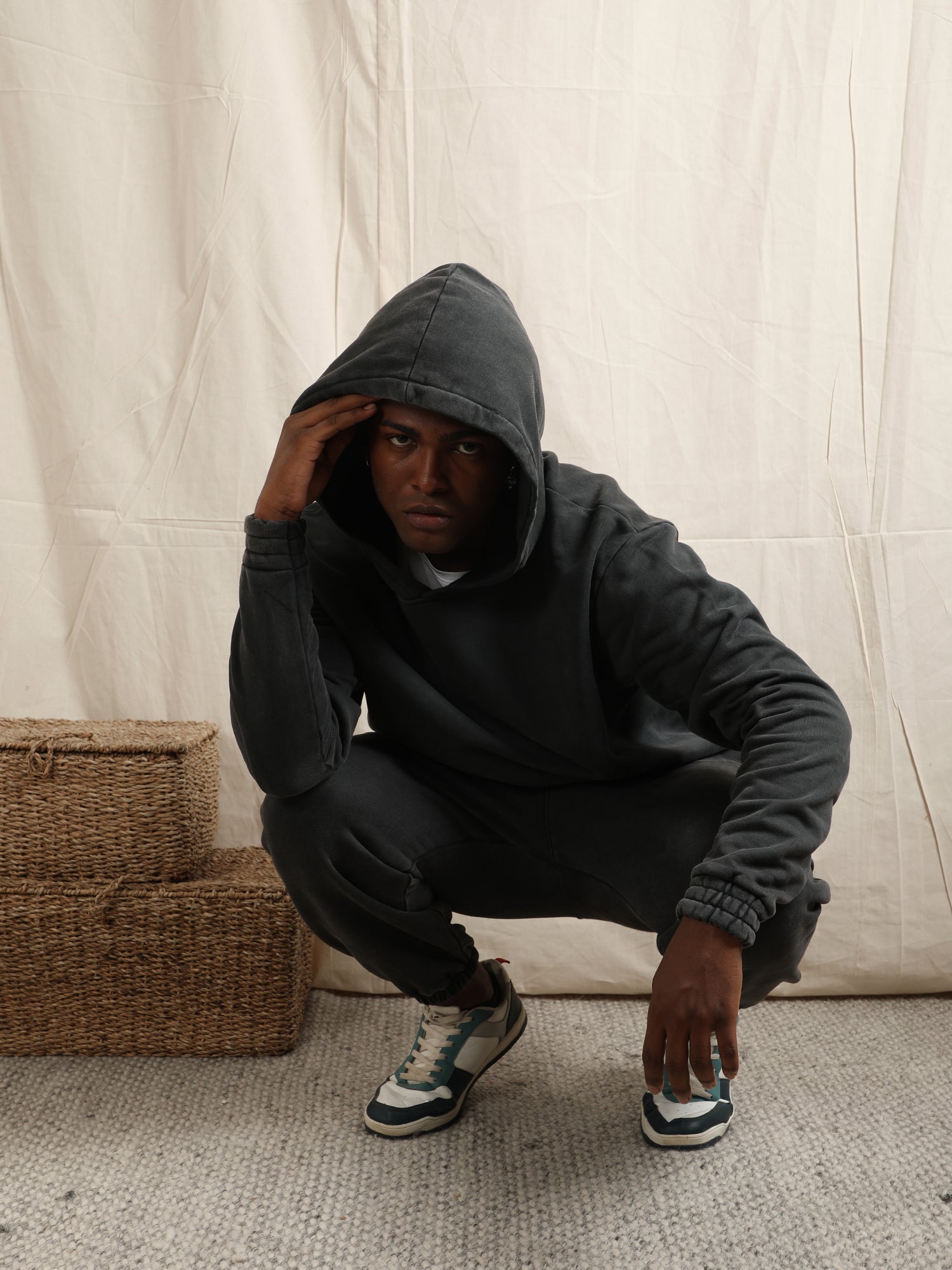 OVERDYED HEAVY WEIGHT CO-ORD SET (BLACK)