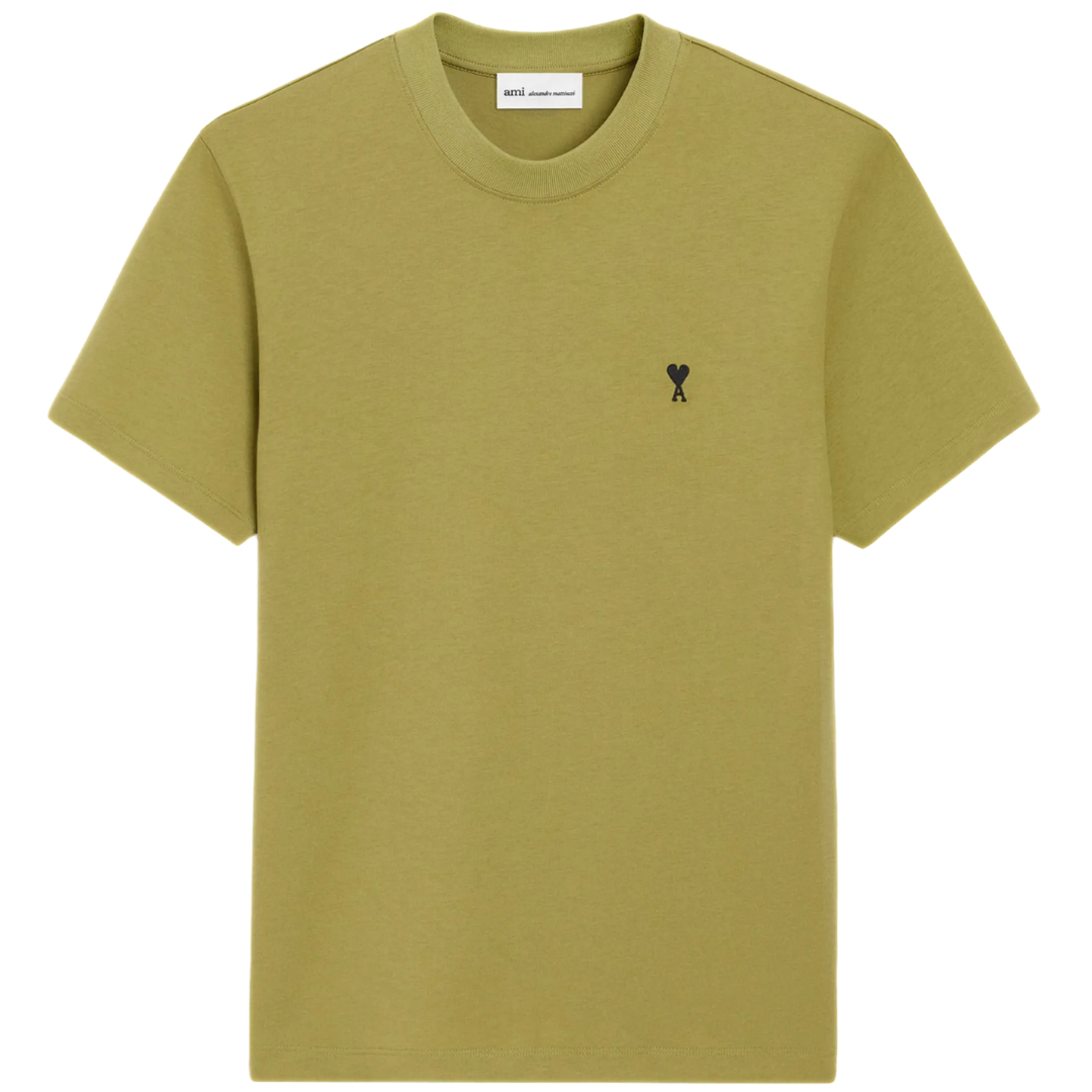 AMI PARIS CREW NECK LOGO TEE Matcha Green