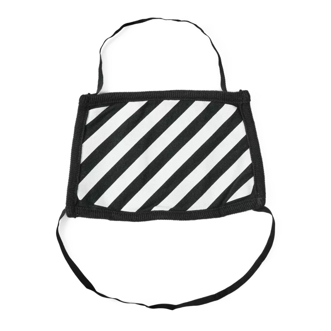 OFF WHITE BRUSHED DIAG FACE MASK	BLACK WHITE