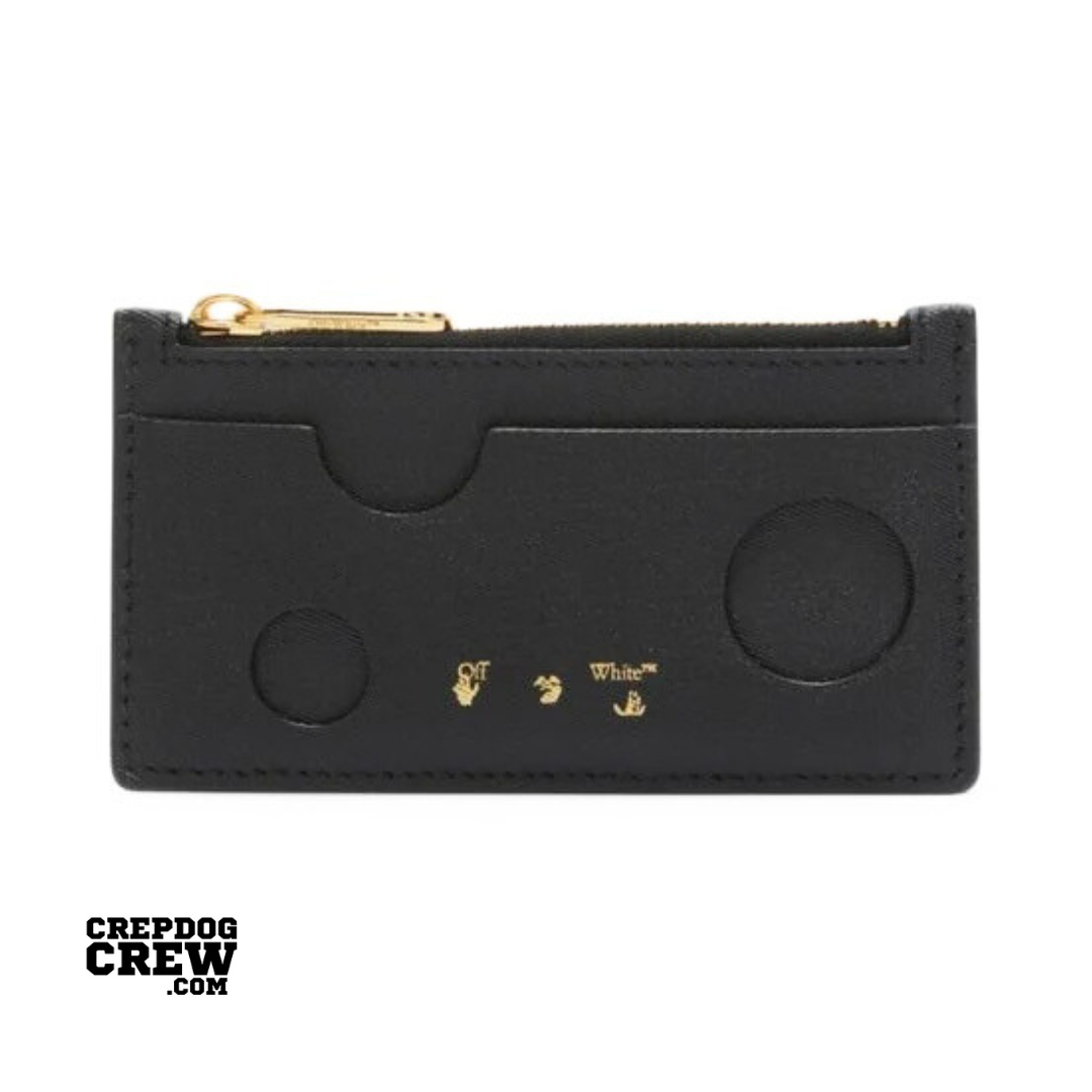 OFF-WHITE BURROW ZIPPED COIN PURSE BLACK