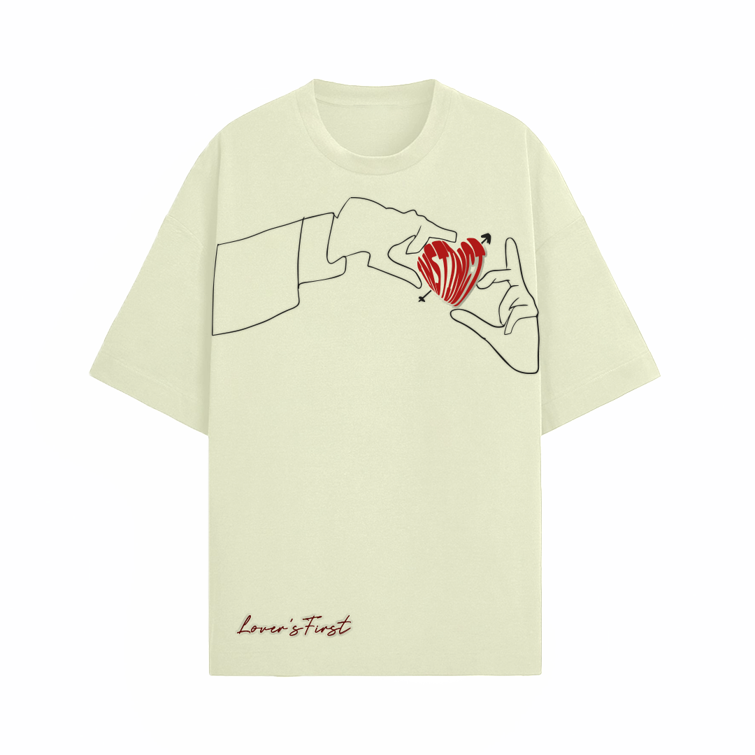 Lover's First - Oversized T-shirt Sand