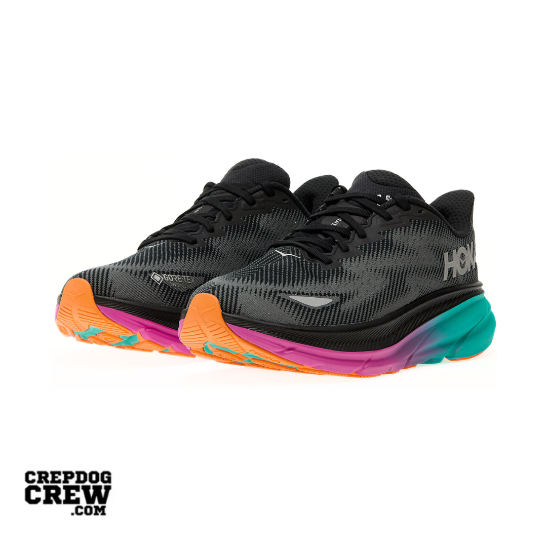 Hoka One One Clifton 9 Gore-Tex Black Electric Aqua