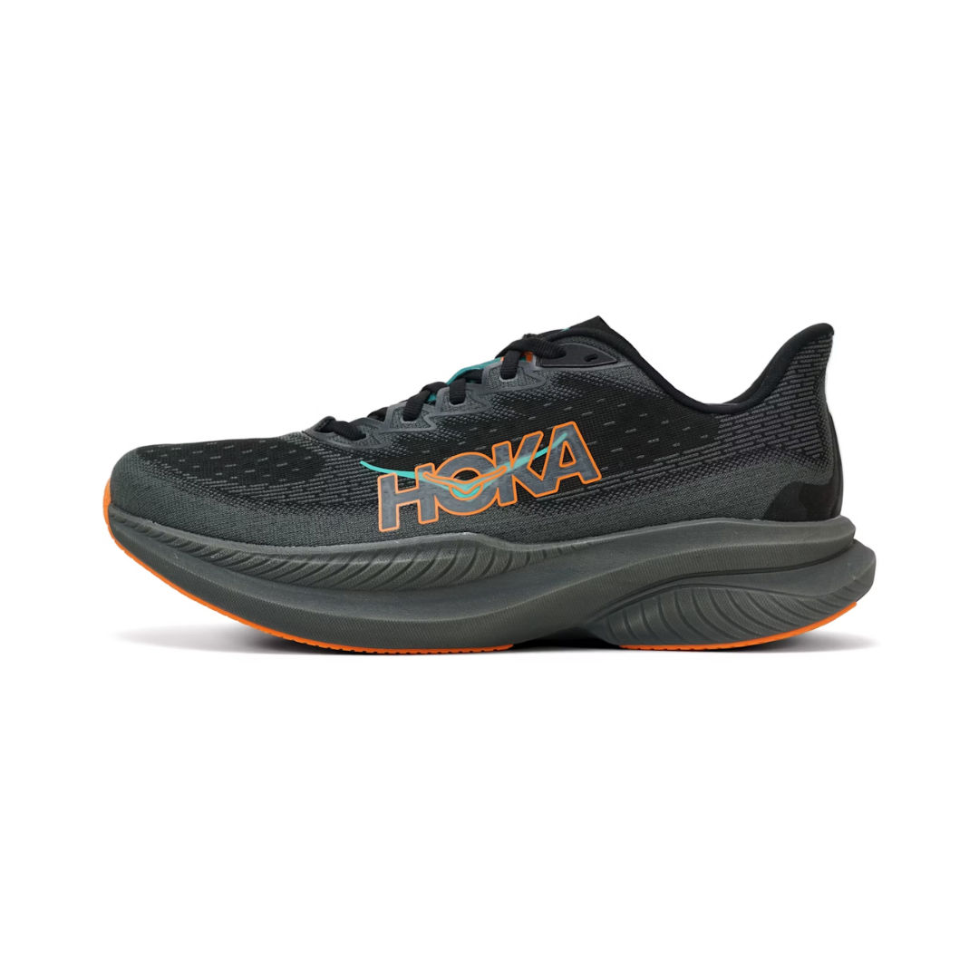 Hoka One One Mach 6 Black Electric Tangerine