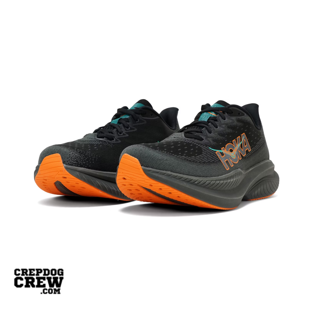 Hoka One One Mach 6 Black Electric Tangerine