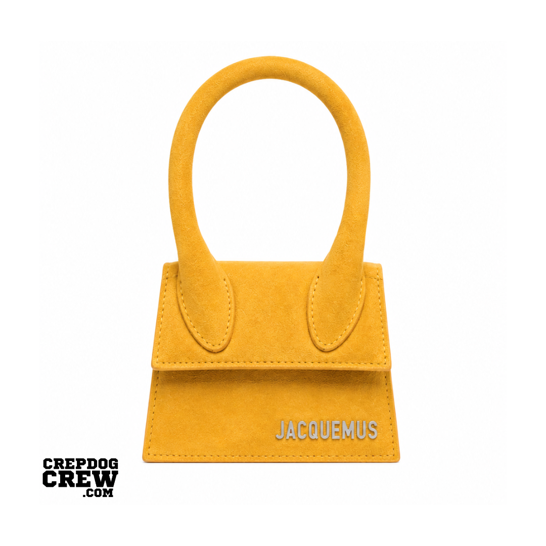 JACQUEMUS YELLOW SUEDE LE CHIQUITO MINI BAG YELLOW