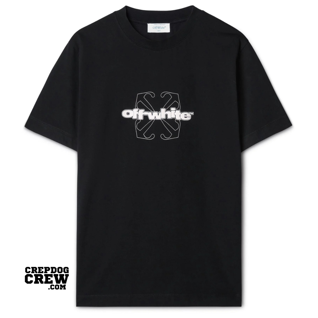 OFF WHITE FLOCK ARROW SLIM TEE BLACK