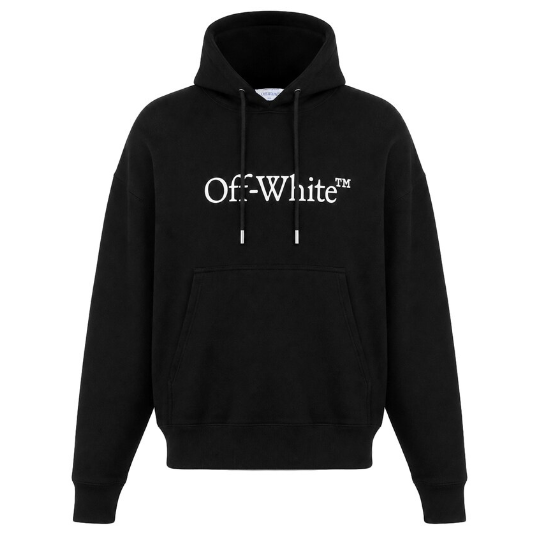 OFF WHITE Big Bookish Skate Hoodie Black