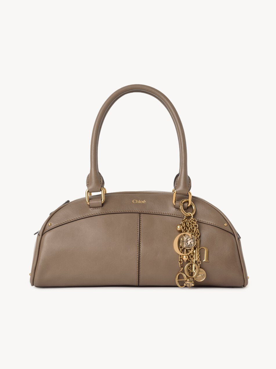 CHLOE bowling bag in soft leather Deep Taupe