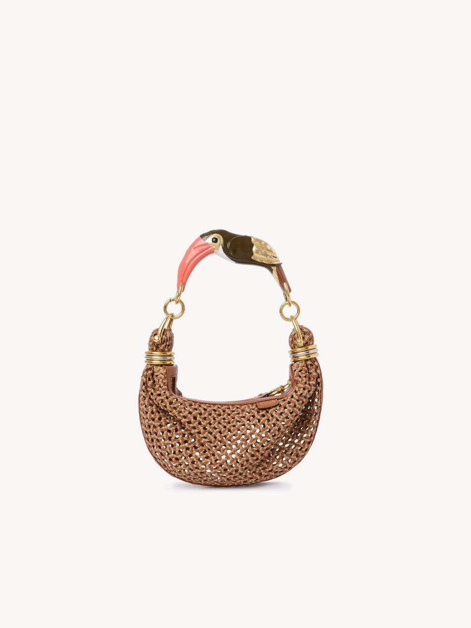 CHLOE Small Bracelet Hobo bag in braided leather Boyish Brown