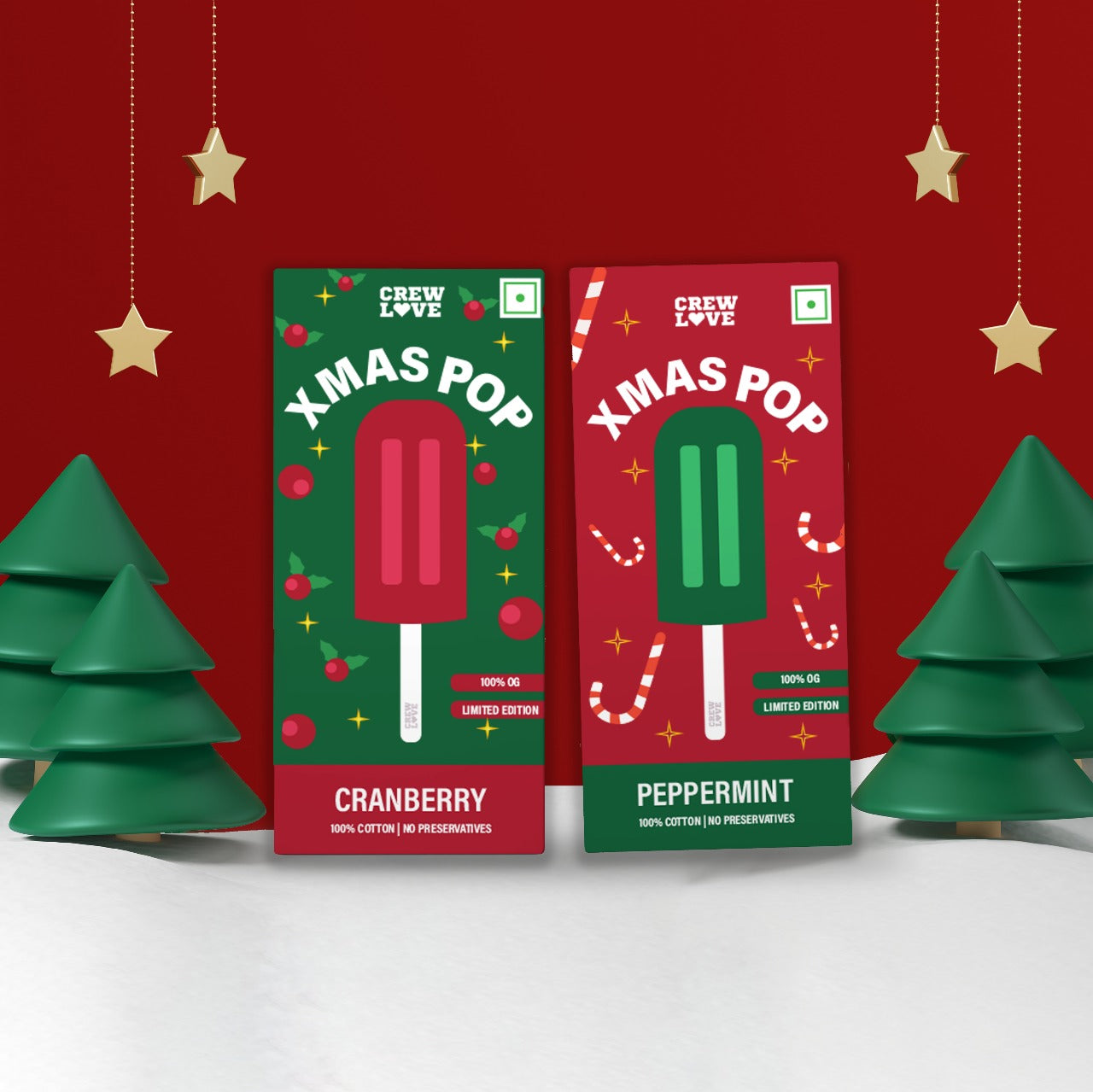 CDC XMAS POP SOCKS - PACK OF 2