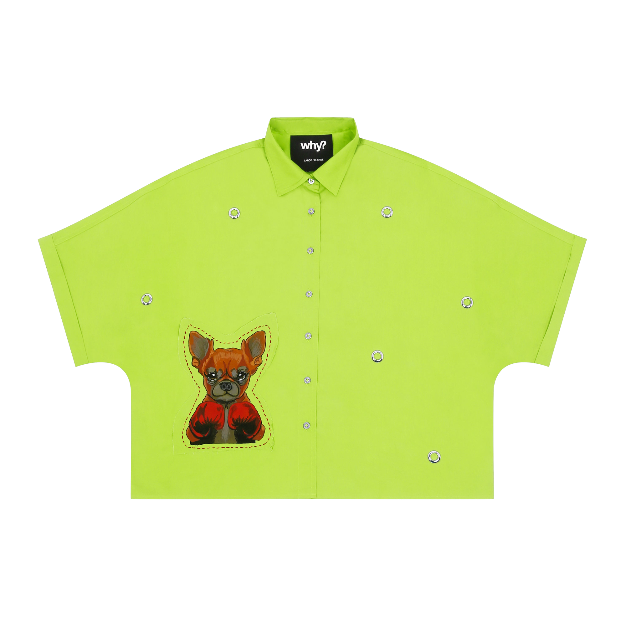 NEON YELLOW - KIMONO SLEEVE SHIRT "HAND PAINTED"