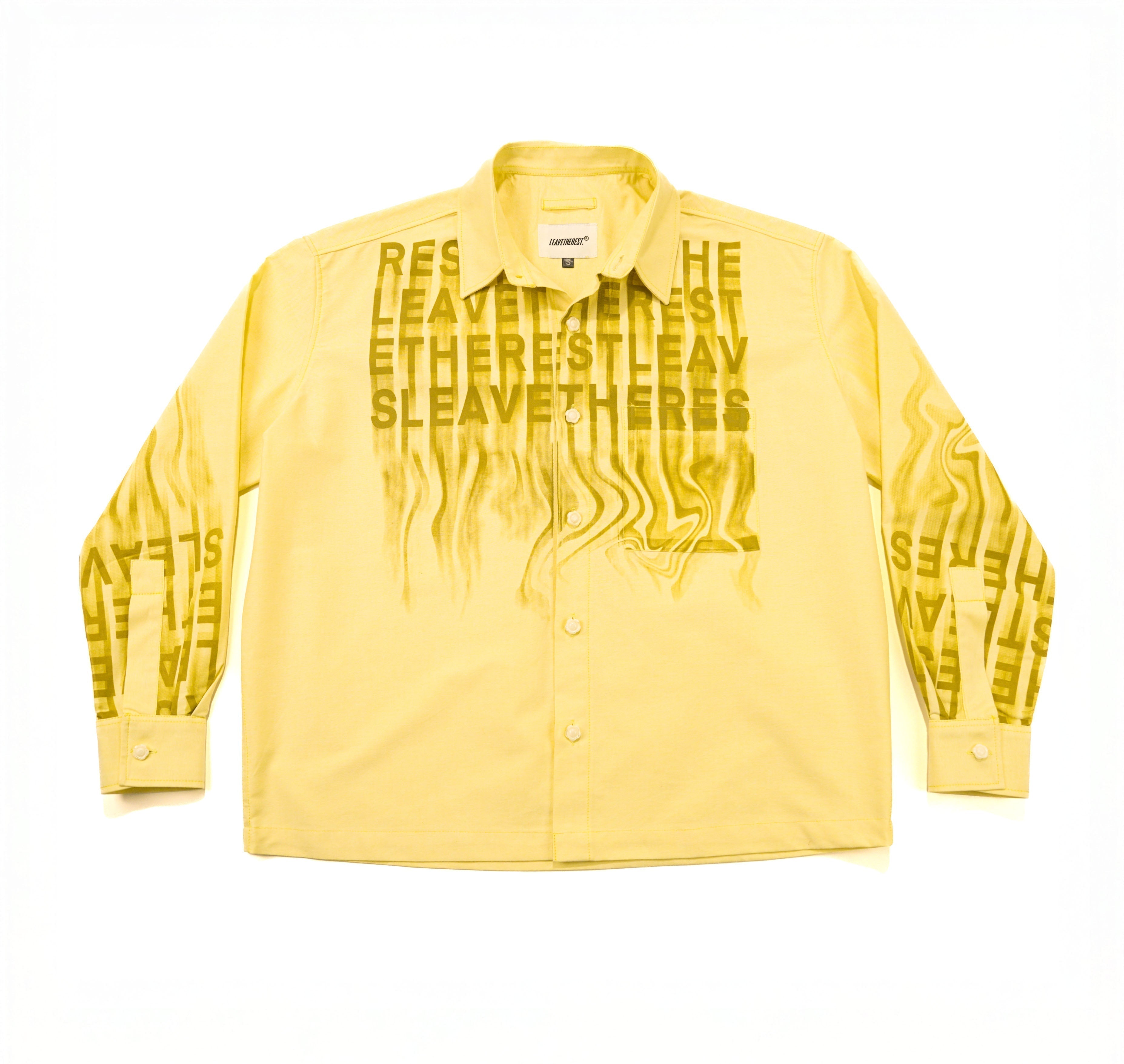 Big Print oxford shirt-Yellow - RTW
