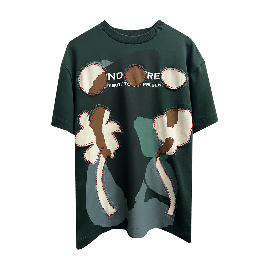 Flower Patched T-shirt 1*1 [Unisex]