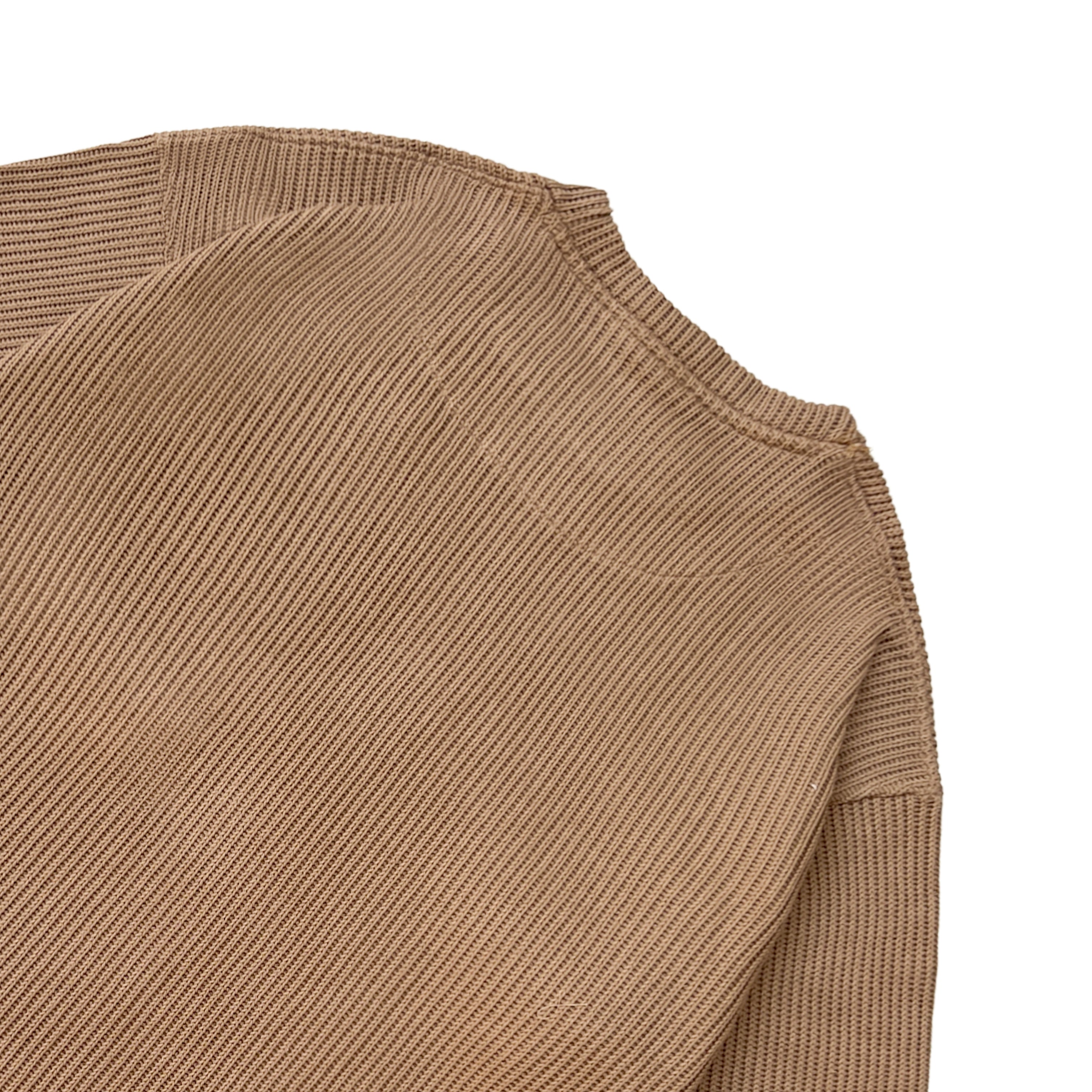 SWEATER KNIT FABRIC TSHIRT(BROWN)