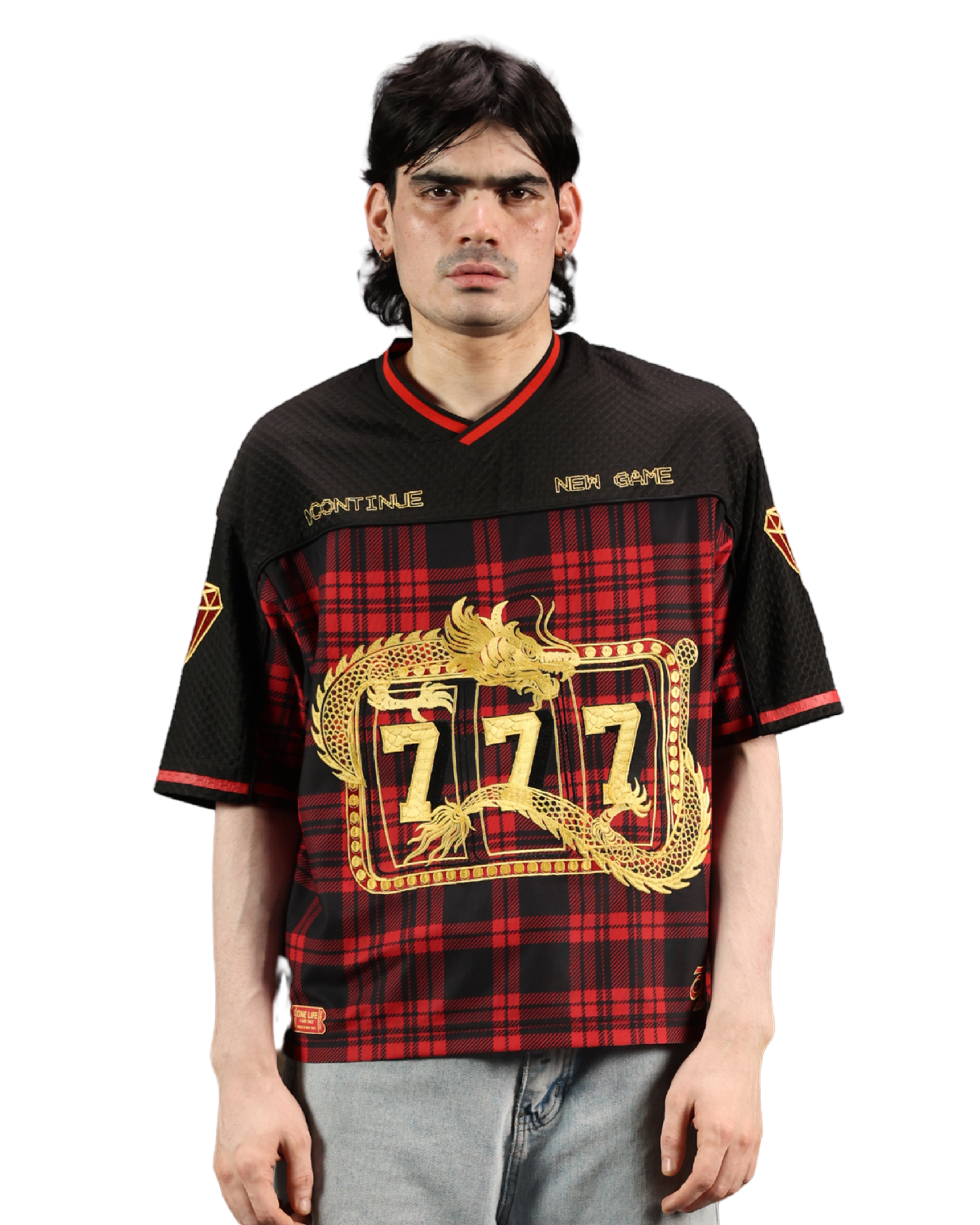 CHAKRA AND CHANCE - OVERSIZED FIT EMBROIDERED JERSEY