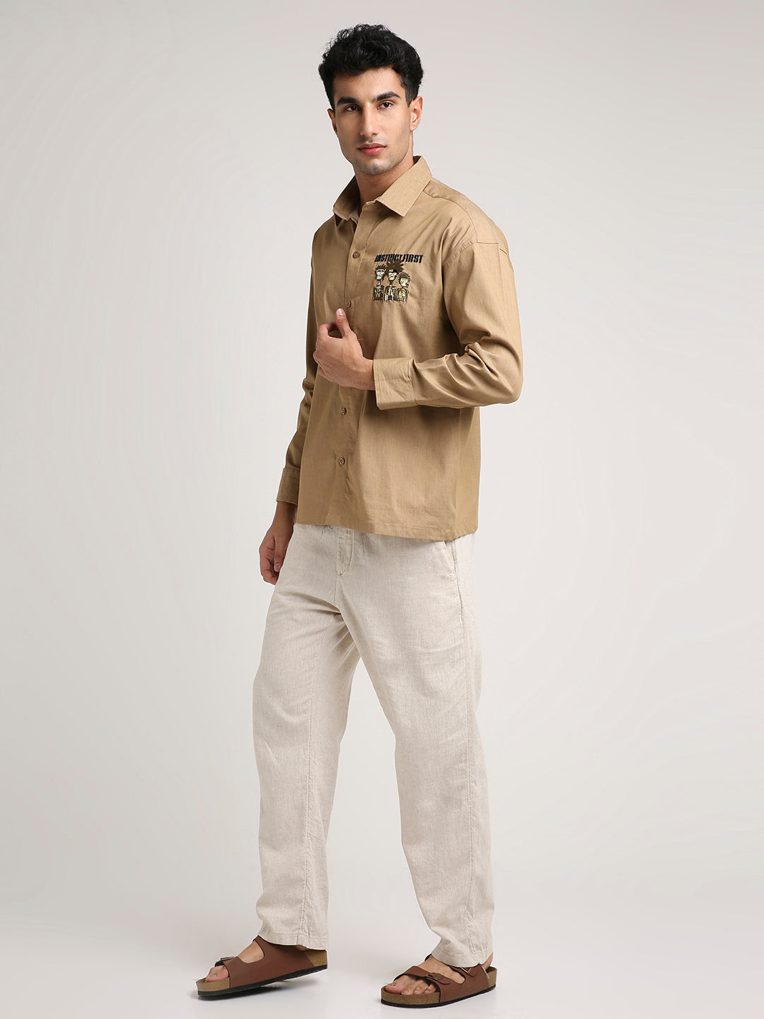 Tribal Shirt - (Light Brown)