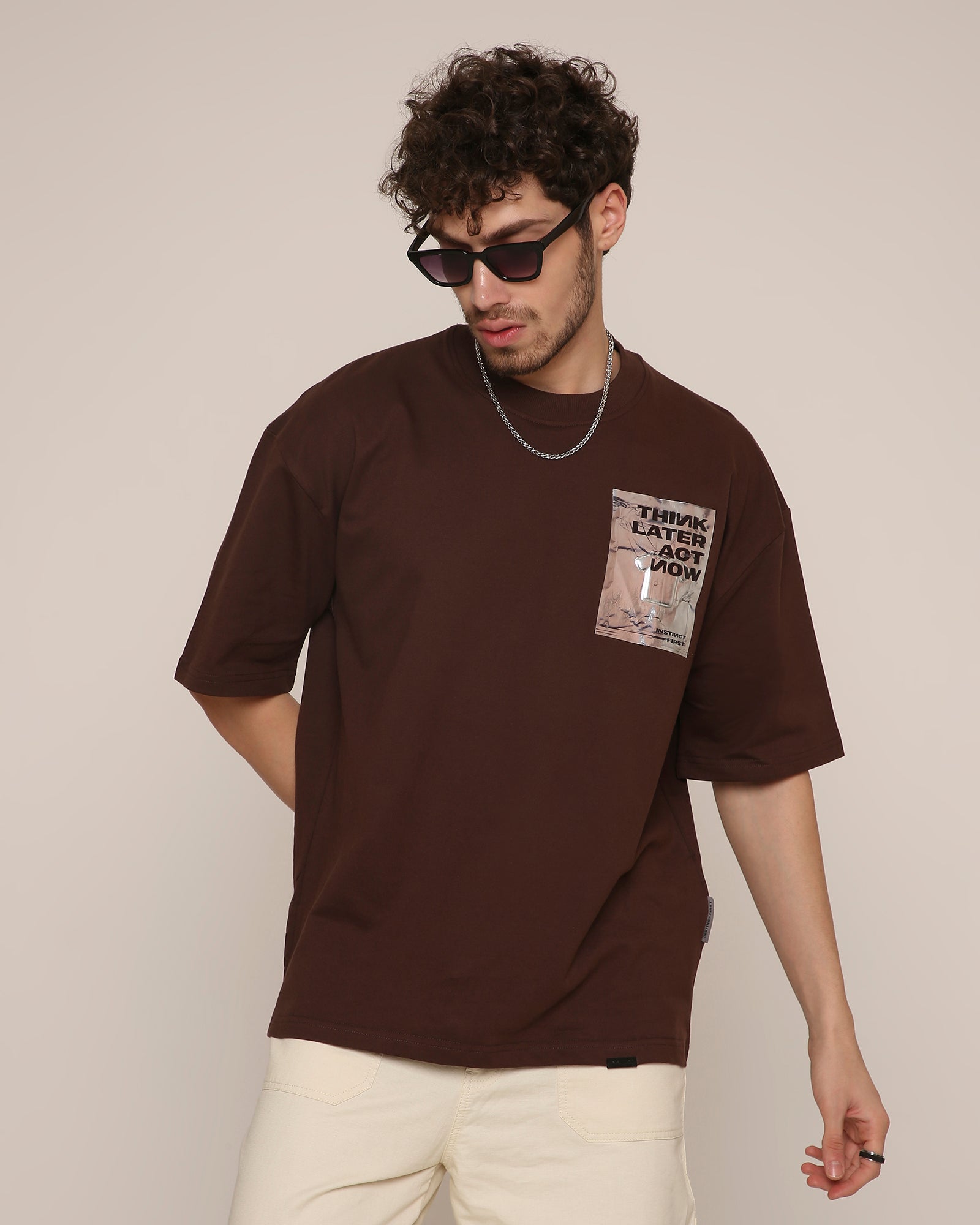 Foil - Oversized T-Shirt (Brown)