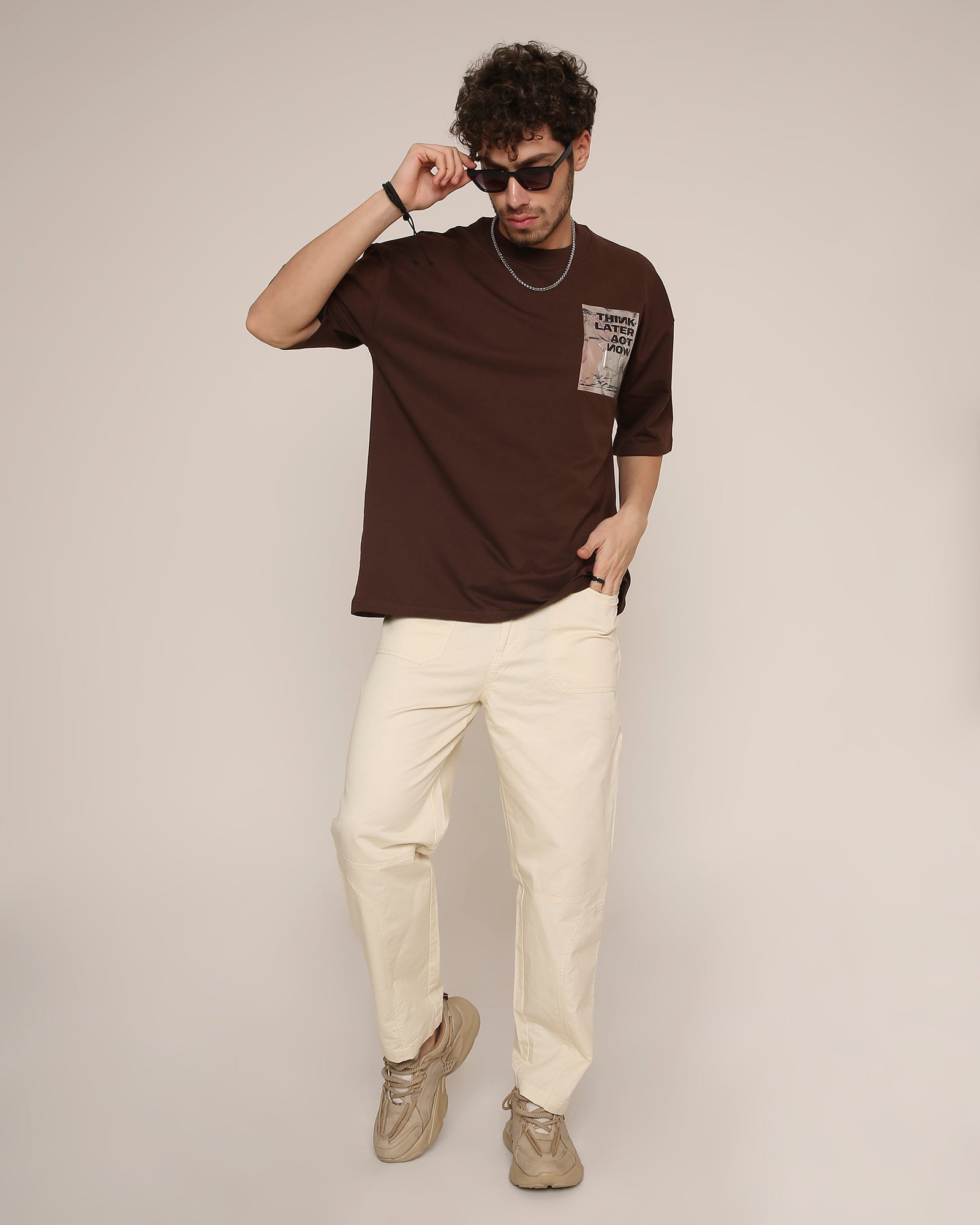 Foil - Oversized T-Shirt (Brown)