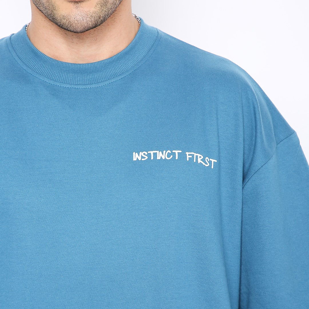Blue IN Oversized T-Shirt (Blue)