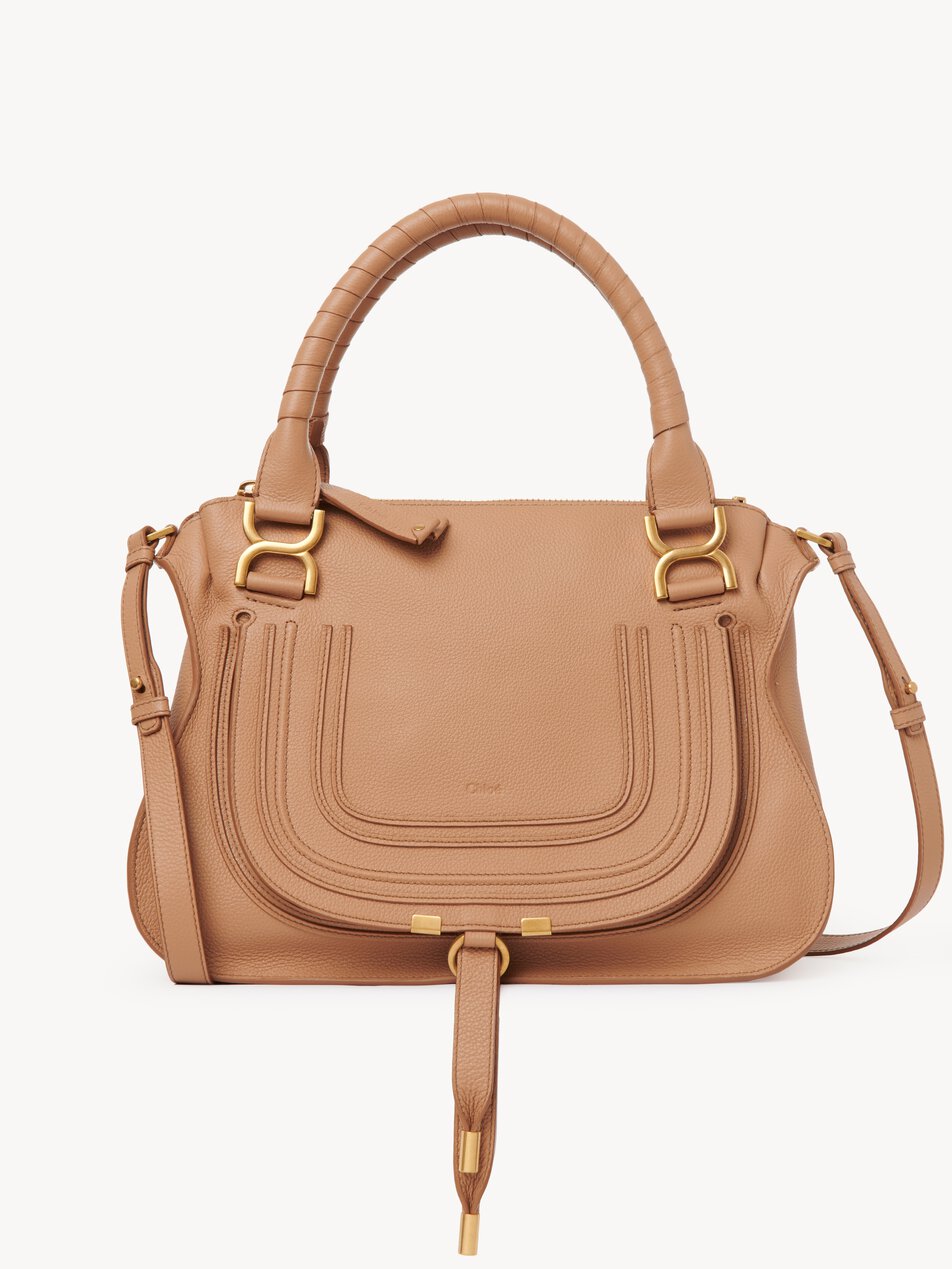 CHLOE Marcie bag in grained leather Light Tan